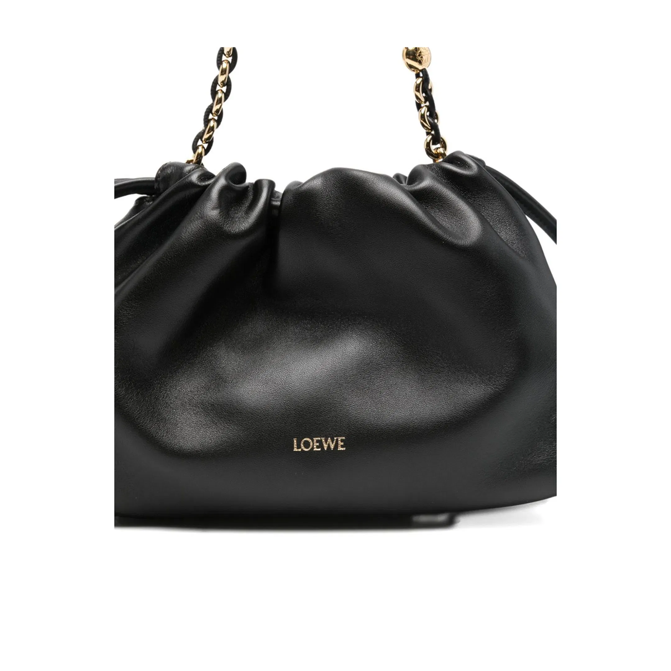 Flamenco Purse Medium Leather Shoulder Bags - Black