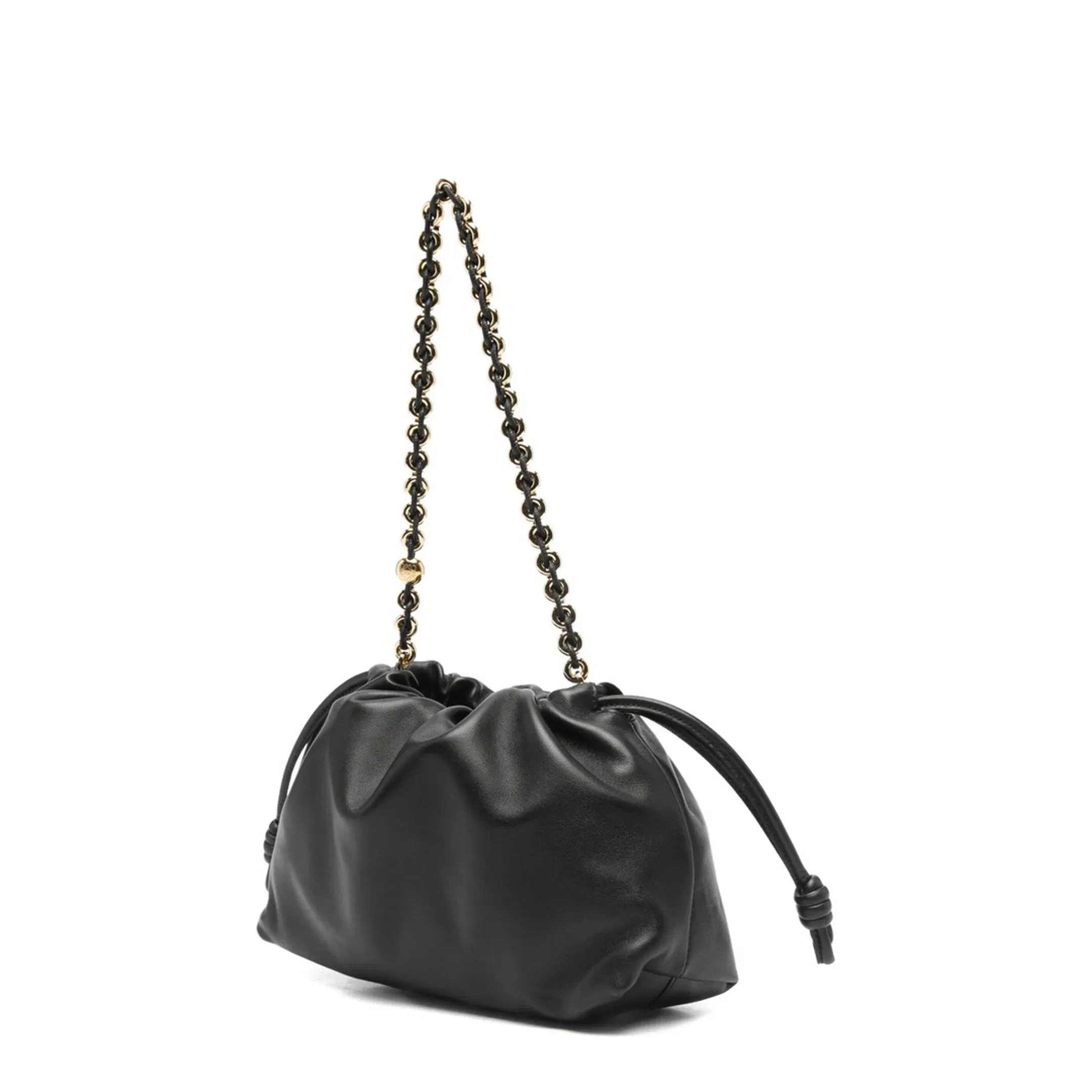 Flamenco Purse Medium Leather Shoulder Bags - Black