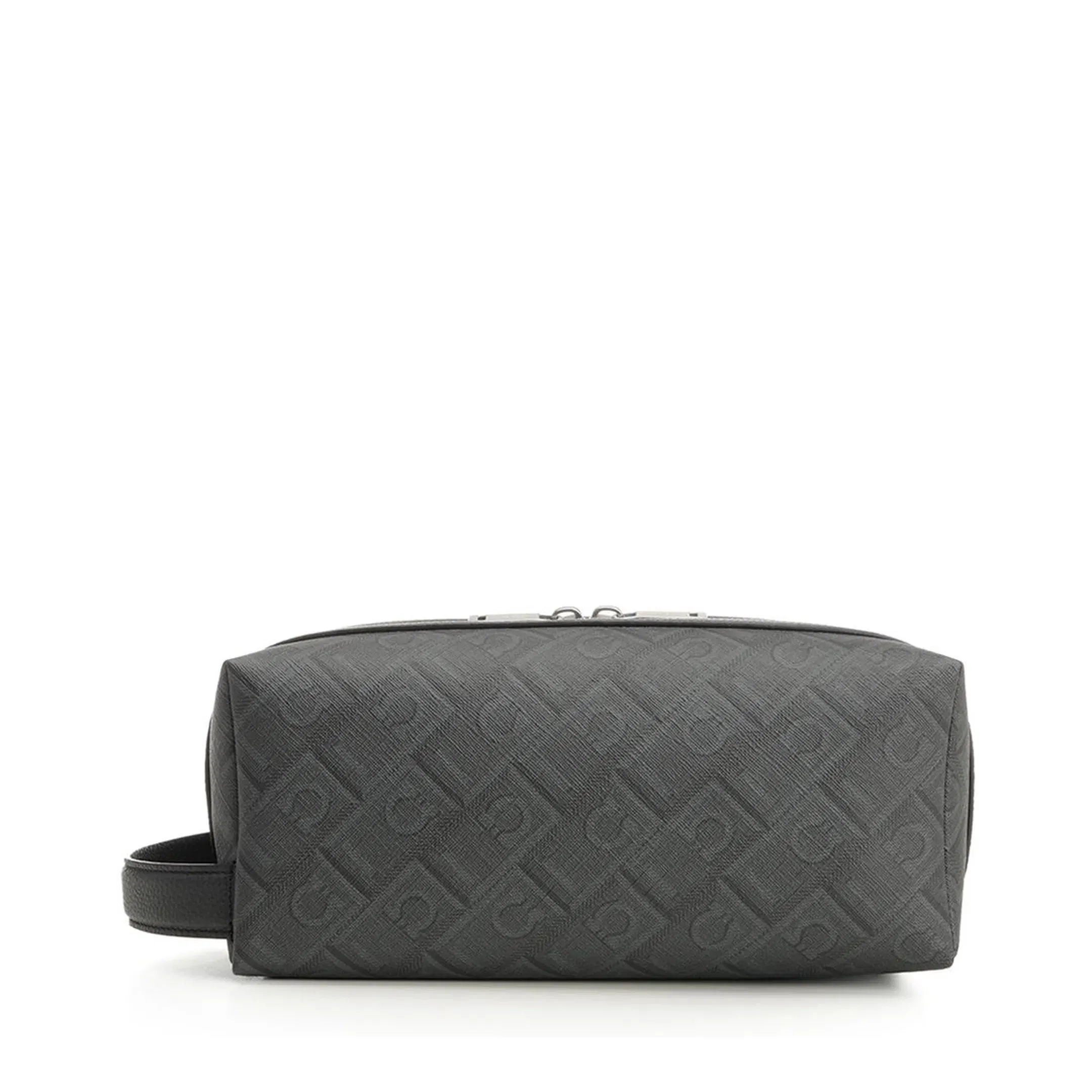 Gancini-Embossed Calf Leather Toiletry Bag