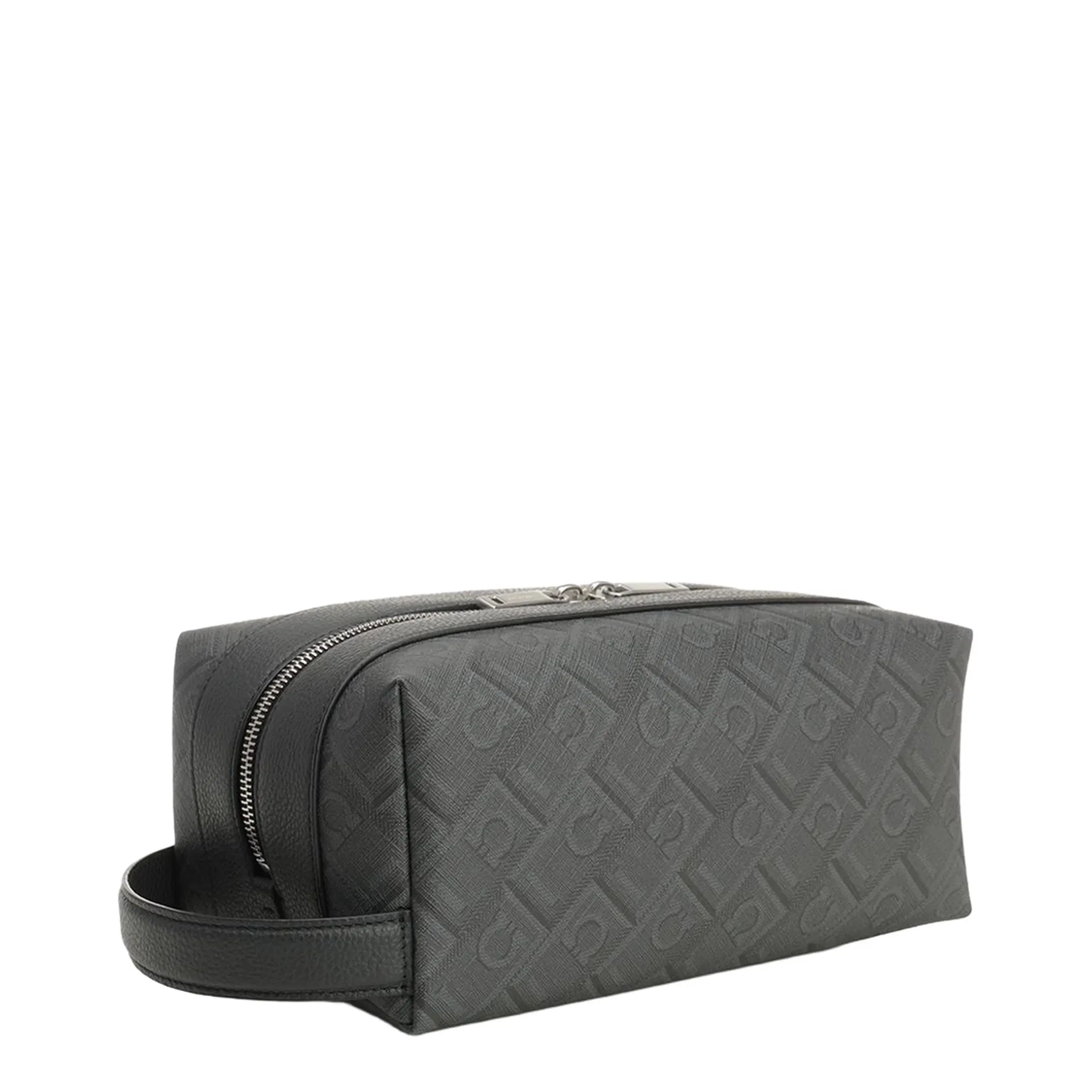 Gancini-Embossed Calf Leather Toiletry Bag