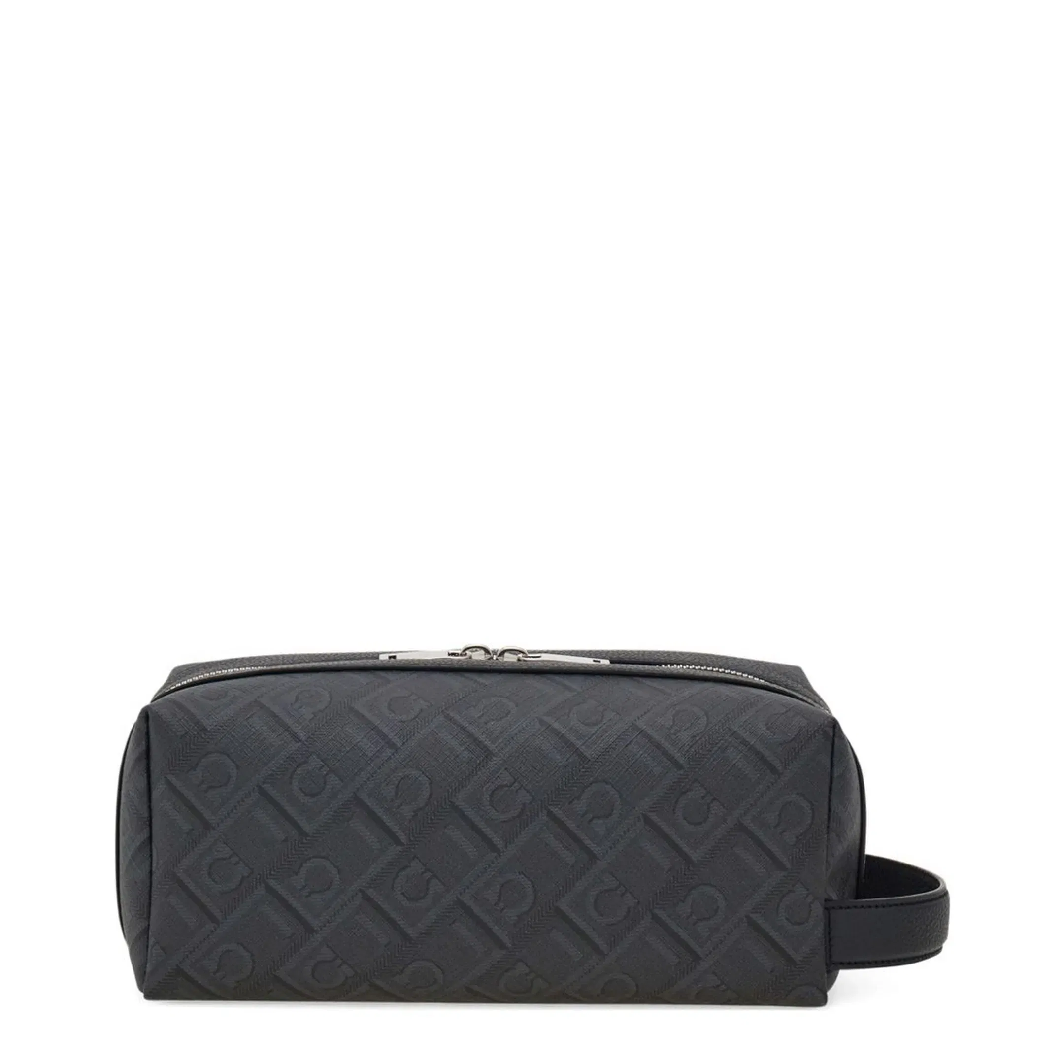 Gancini-Embossed Calf Leather Toiletry Bag