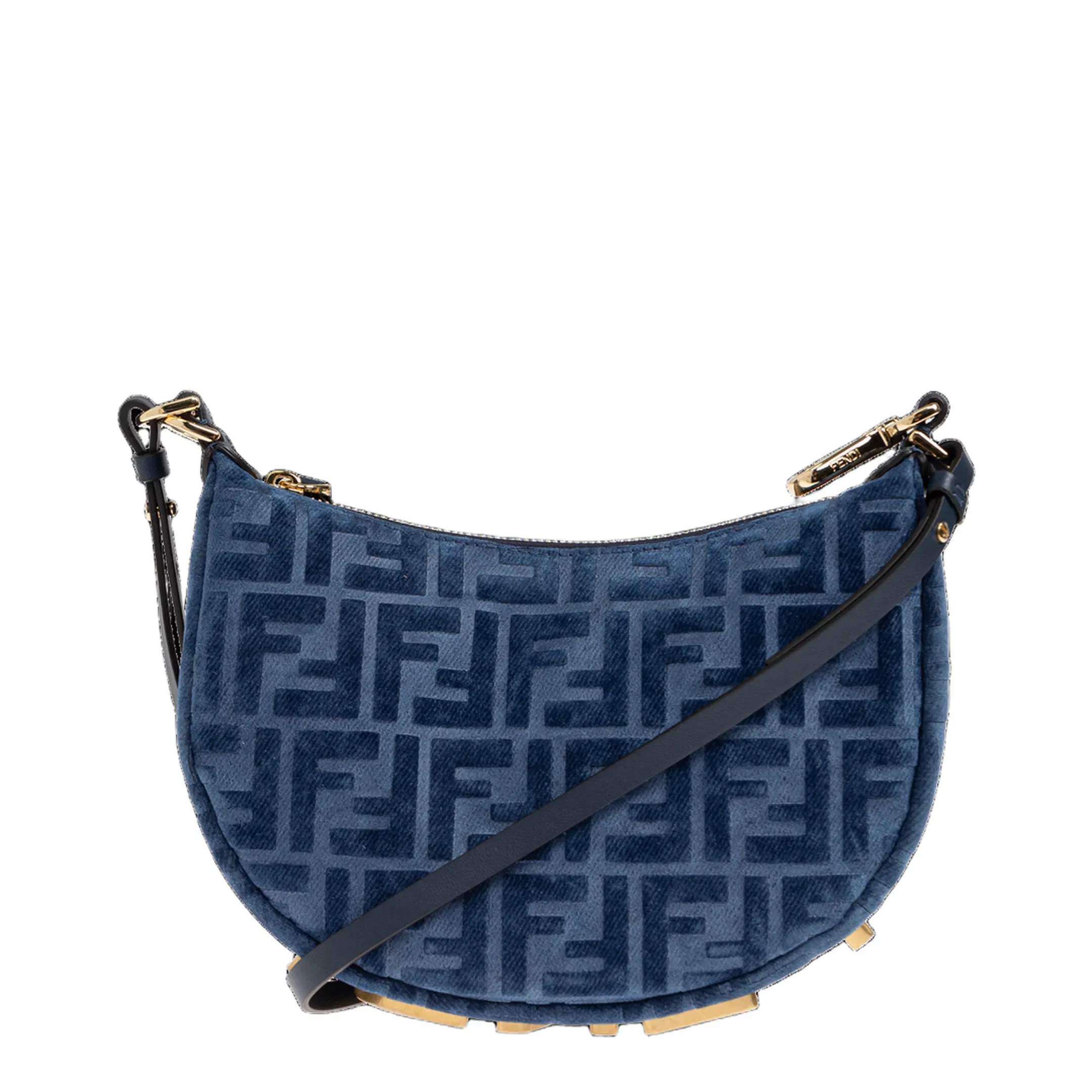 Fendigraphy Mini Fabric Bag in Blue