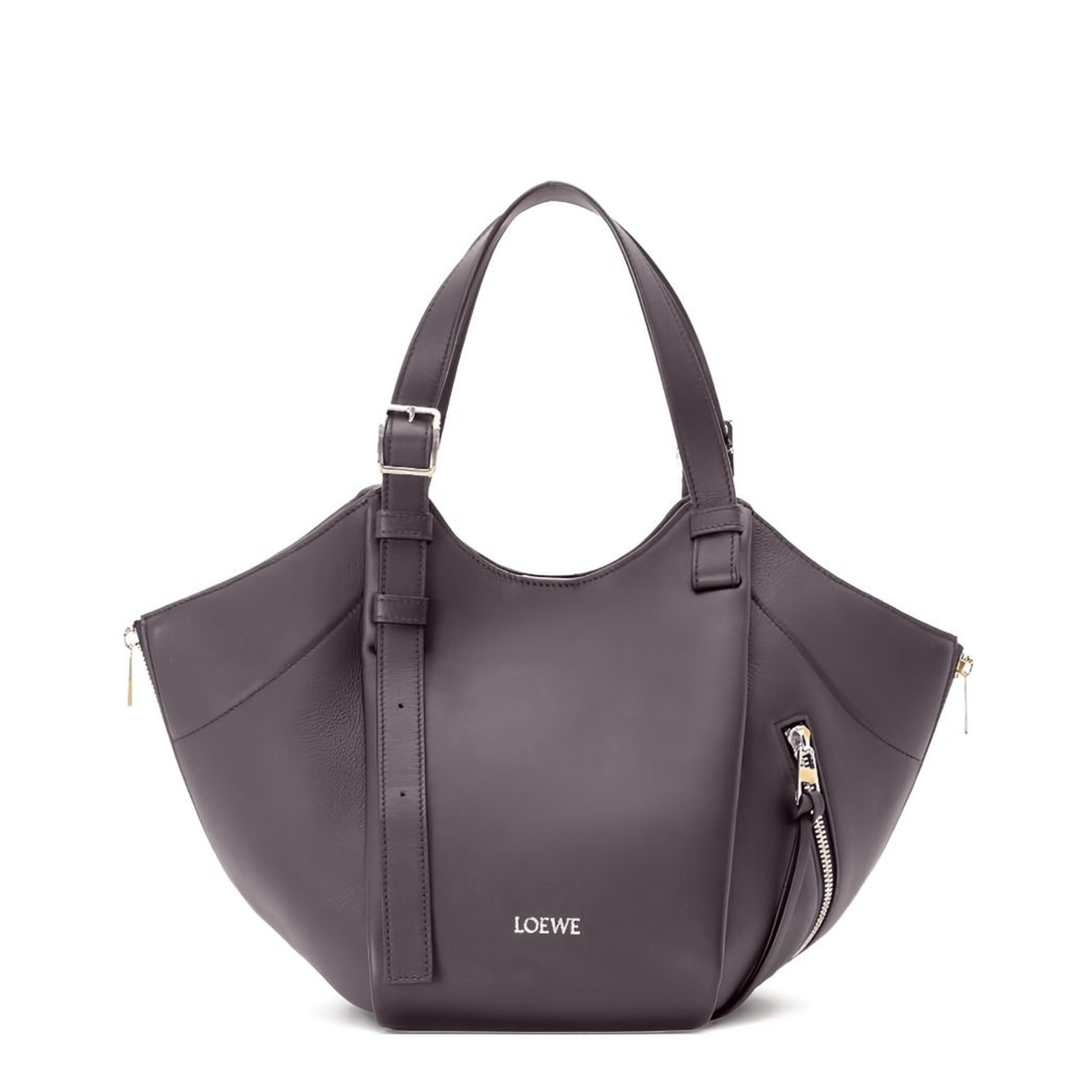 Hammock Flip Leather Shoulder Bag - Dark Brown