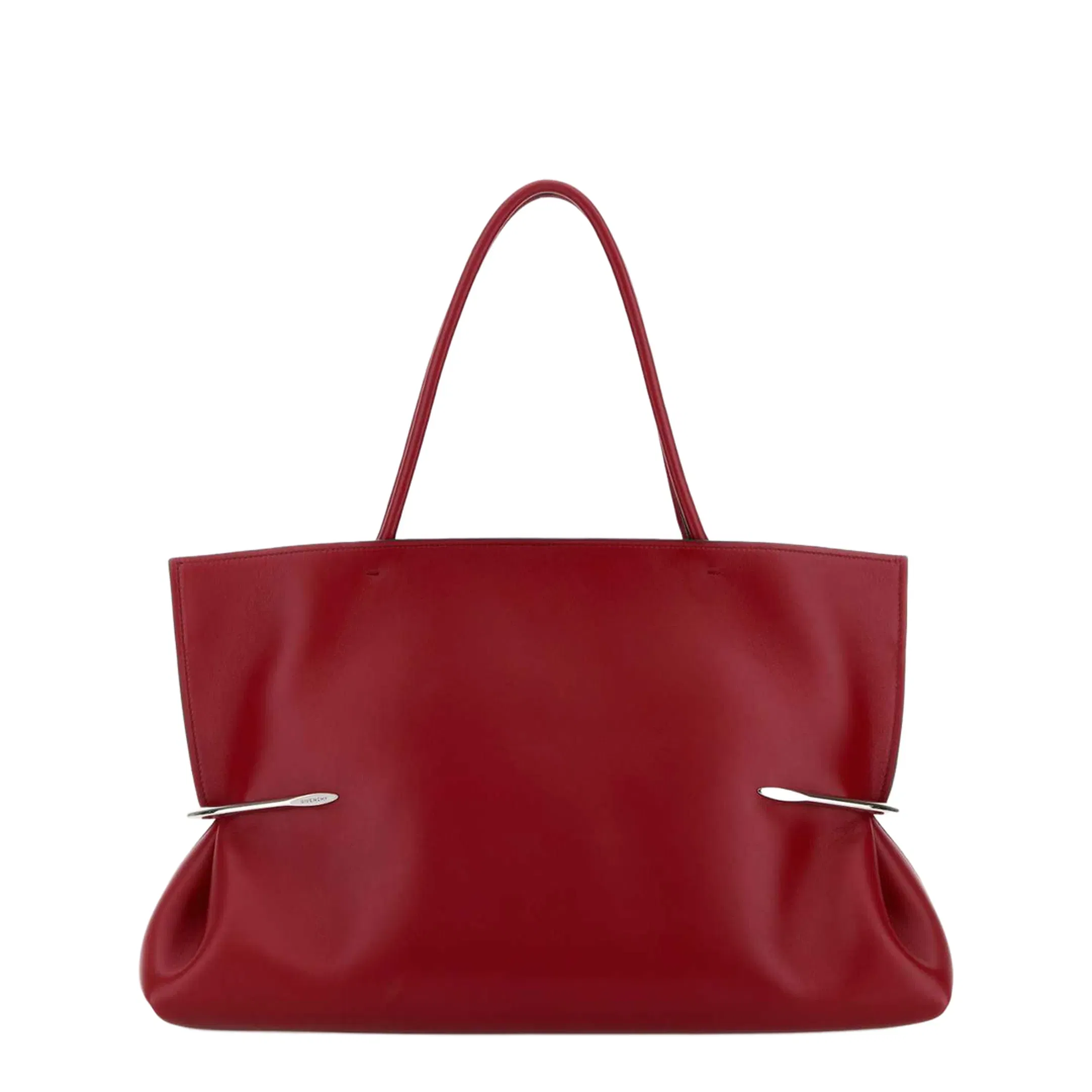 East West Leather Shoulder Bag - Red