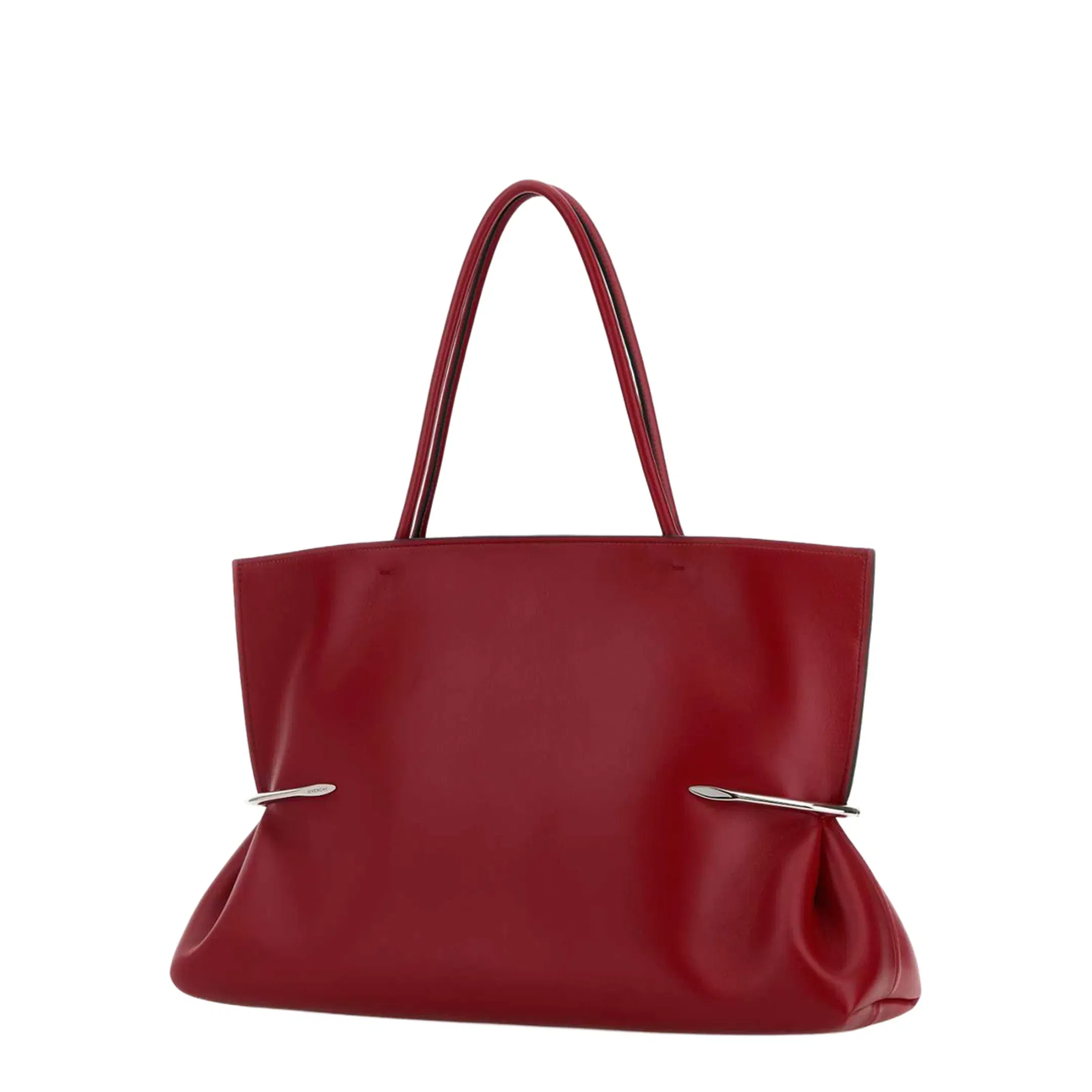 East West Leather Shoulder Bag - Red