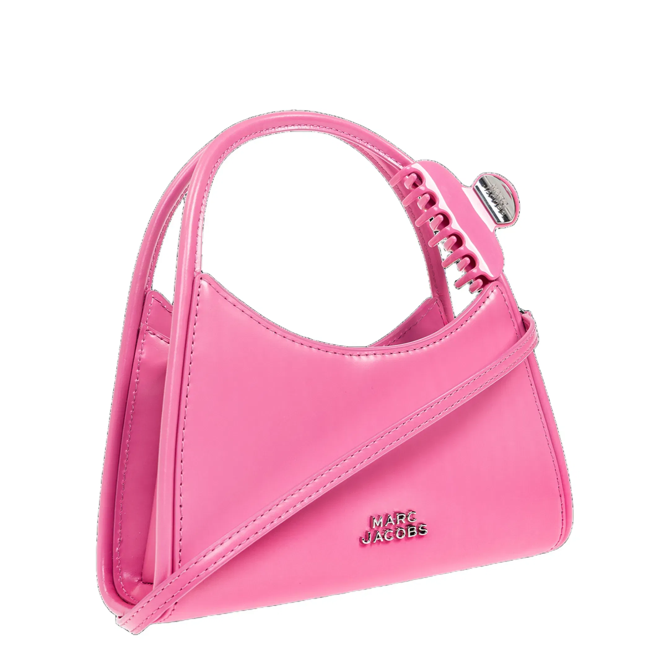 Claw Leather Handbag - Pink