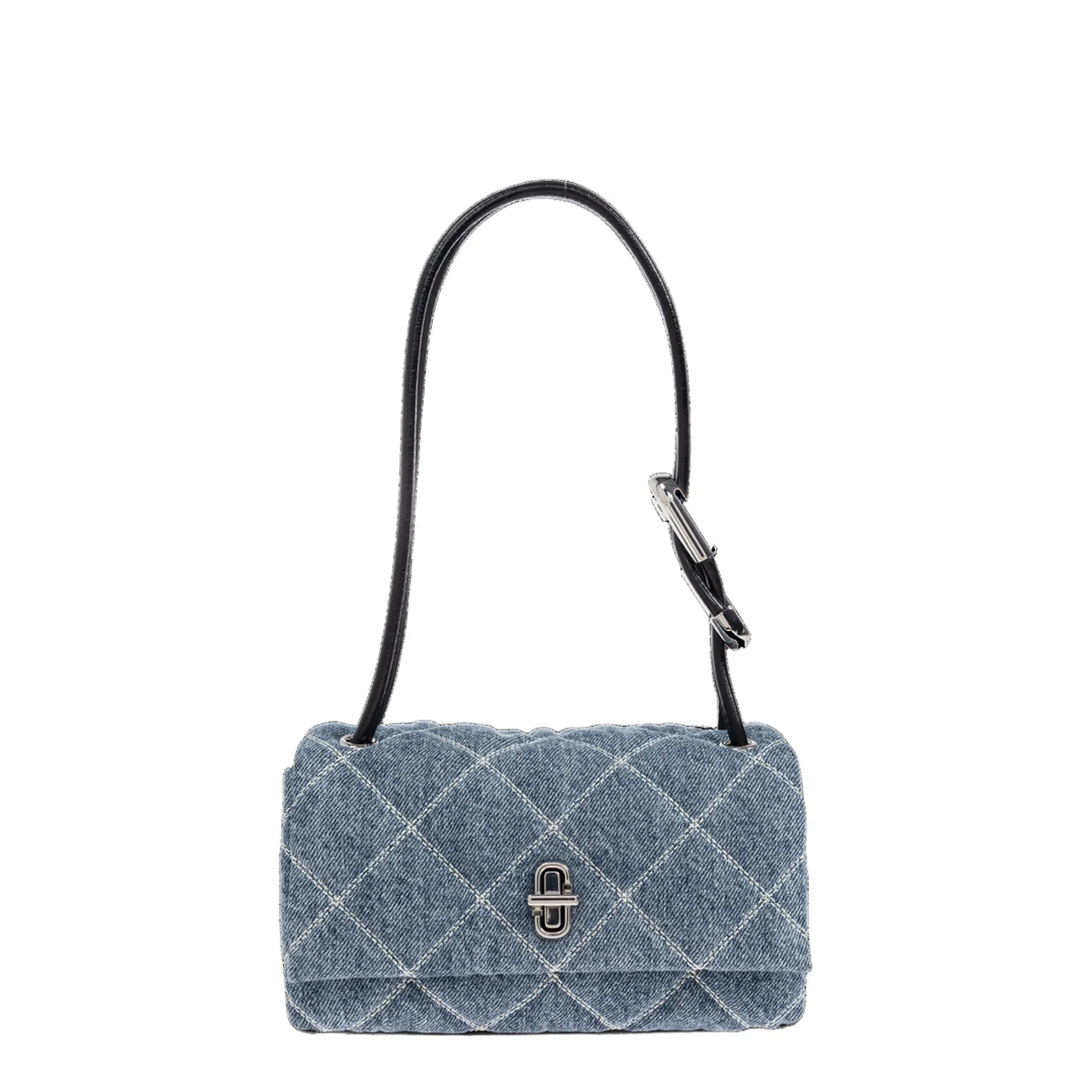 Dual Mini Denim Shoulder Bag - Light Indigo