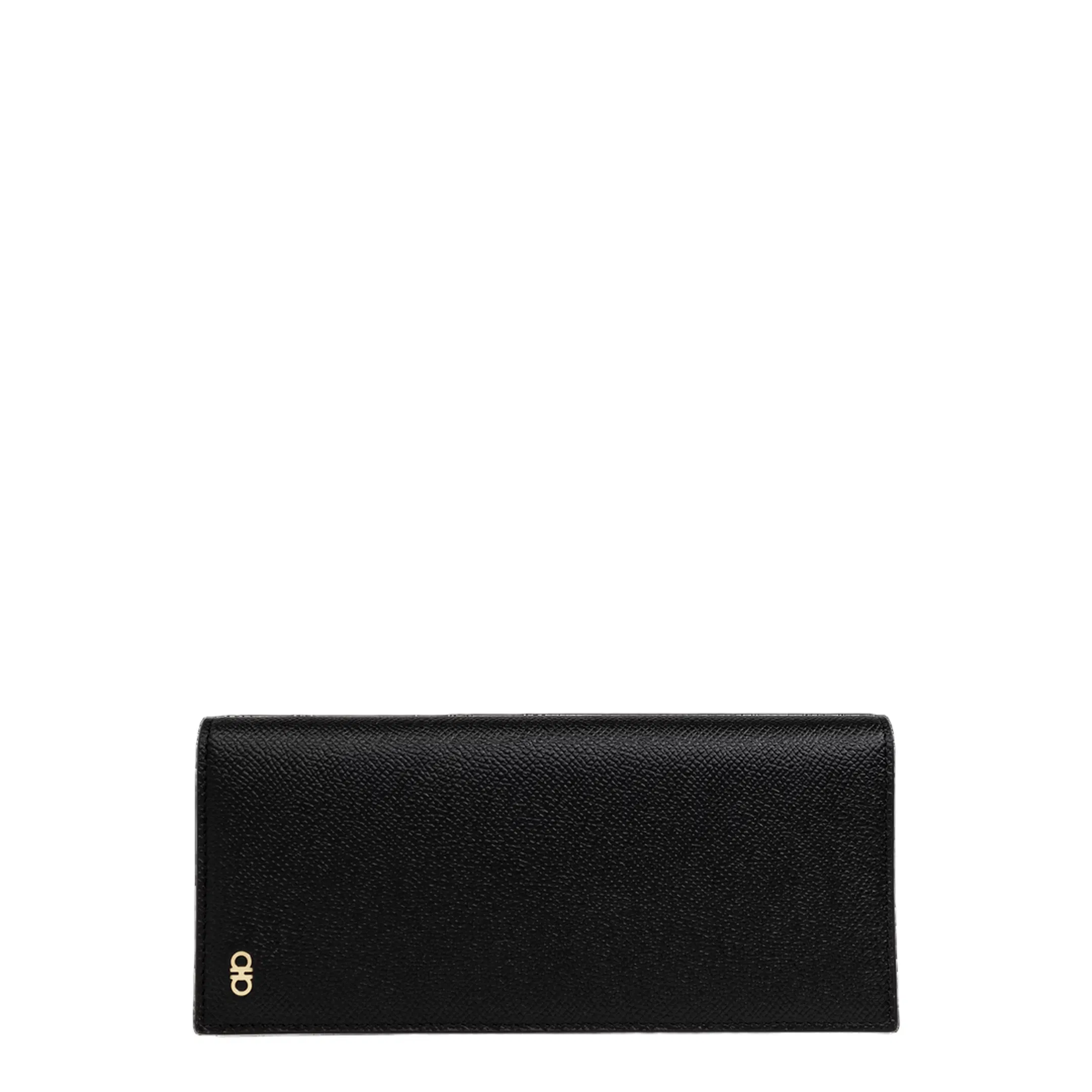 Gancini Leather Wallet - Black