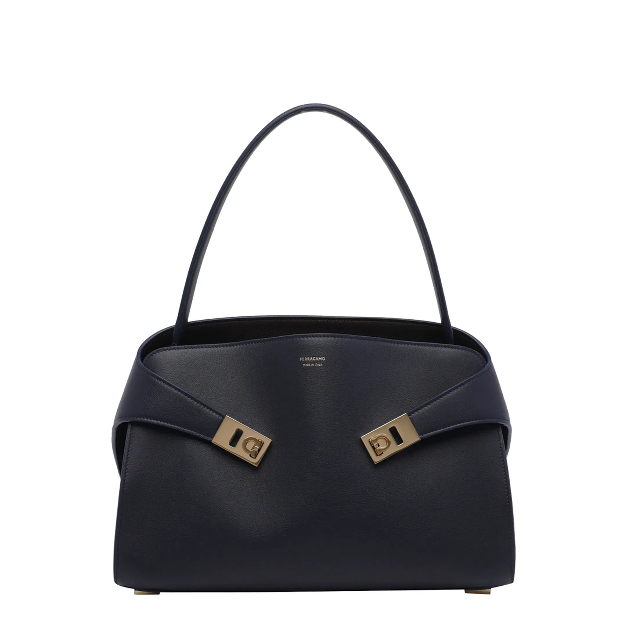 Hug Calfskin Handbag - Blue