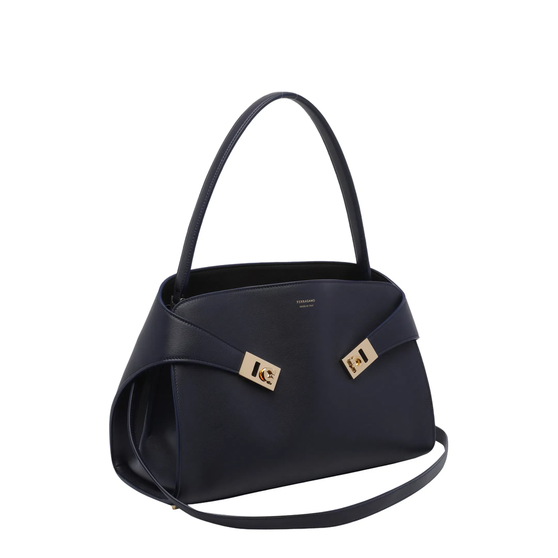 Hug Calfskin Handbag - Blue