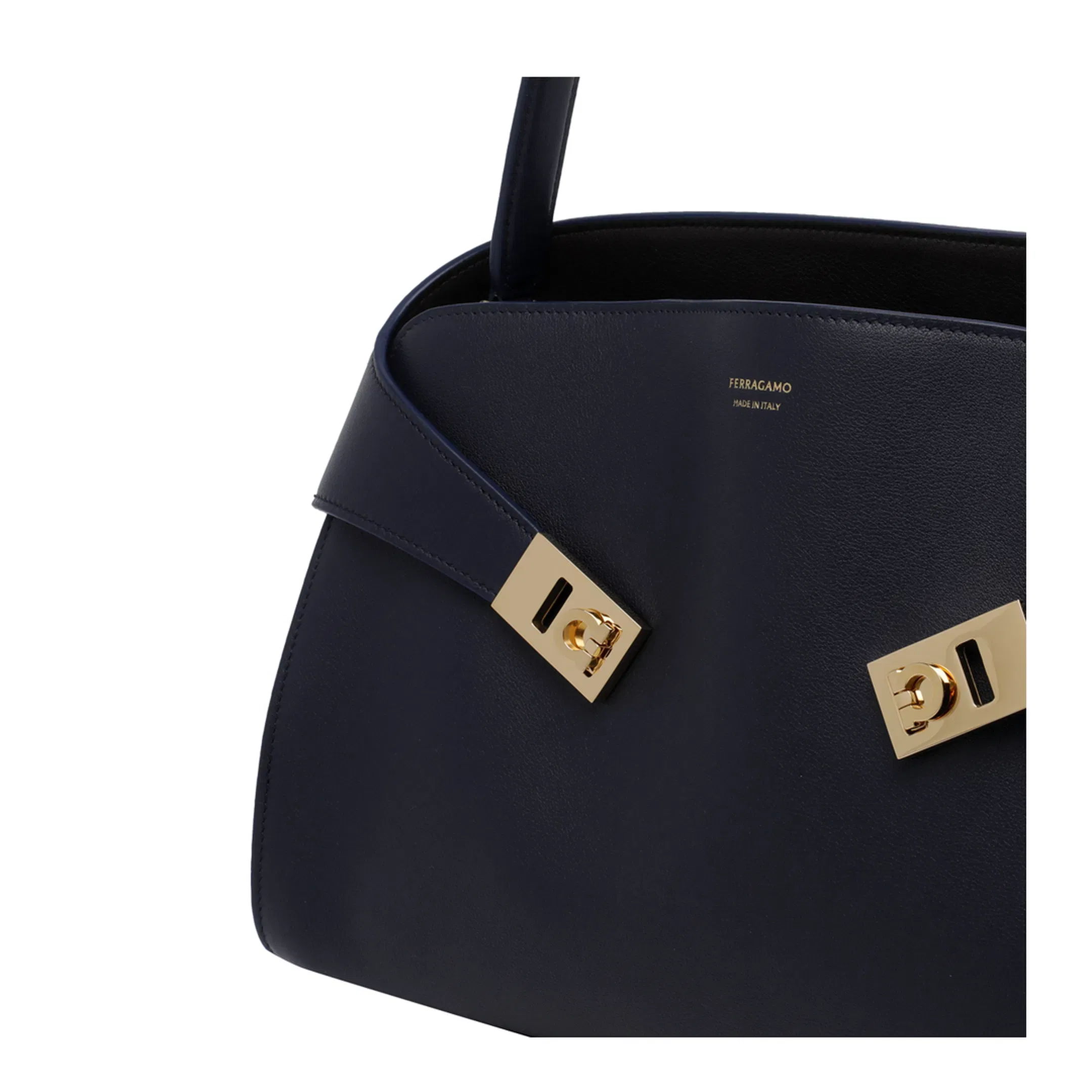Hug Calfskin Handbag - Blue