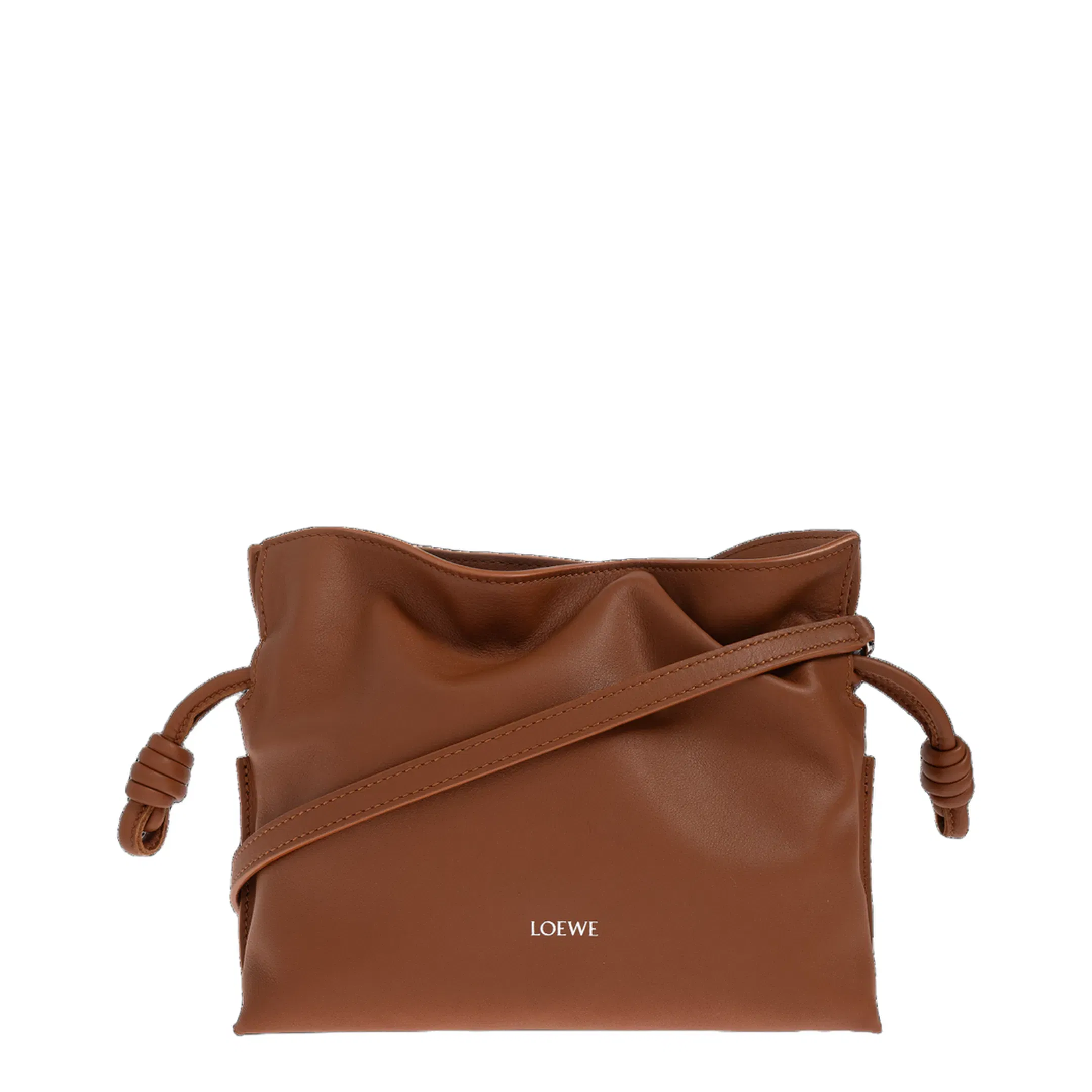 Flamenco Mini Calfskin Clutch Bags - Brown