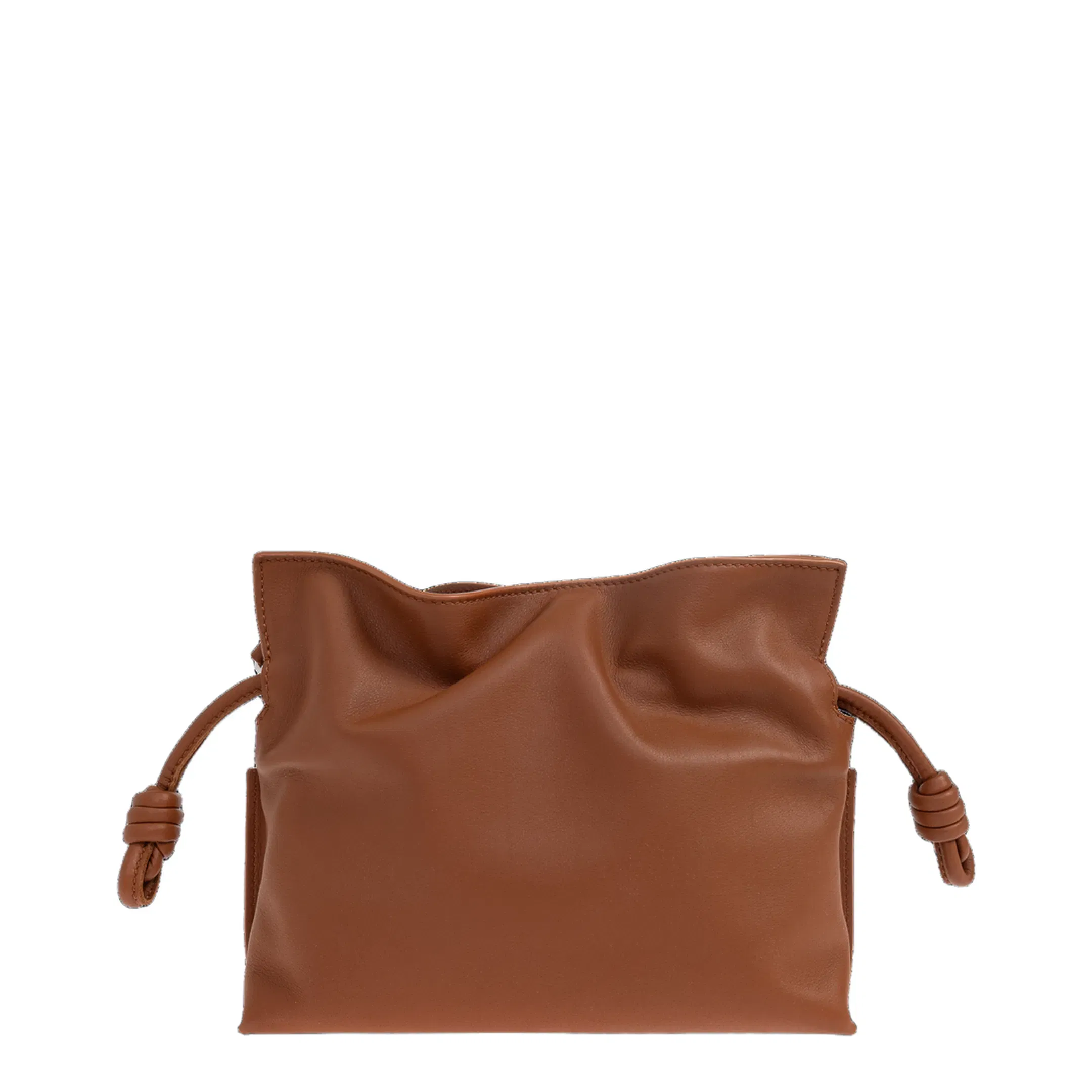 Flamenco Mini Calfskin Clutch Bags - Brown