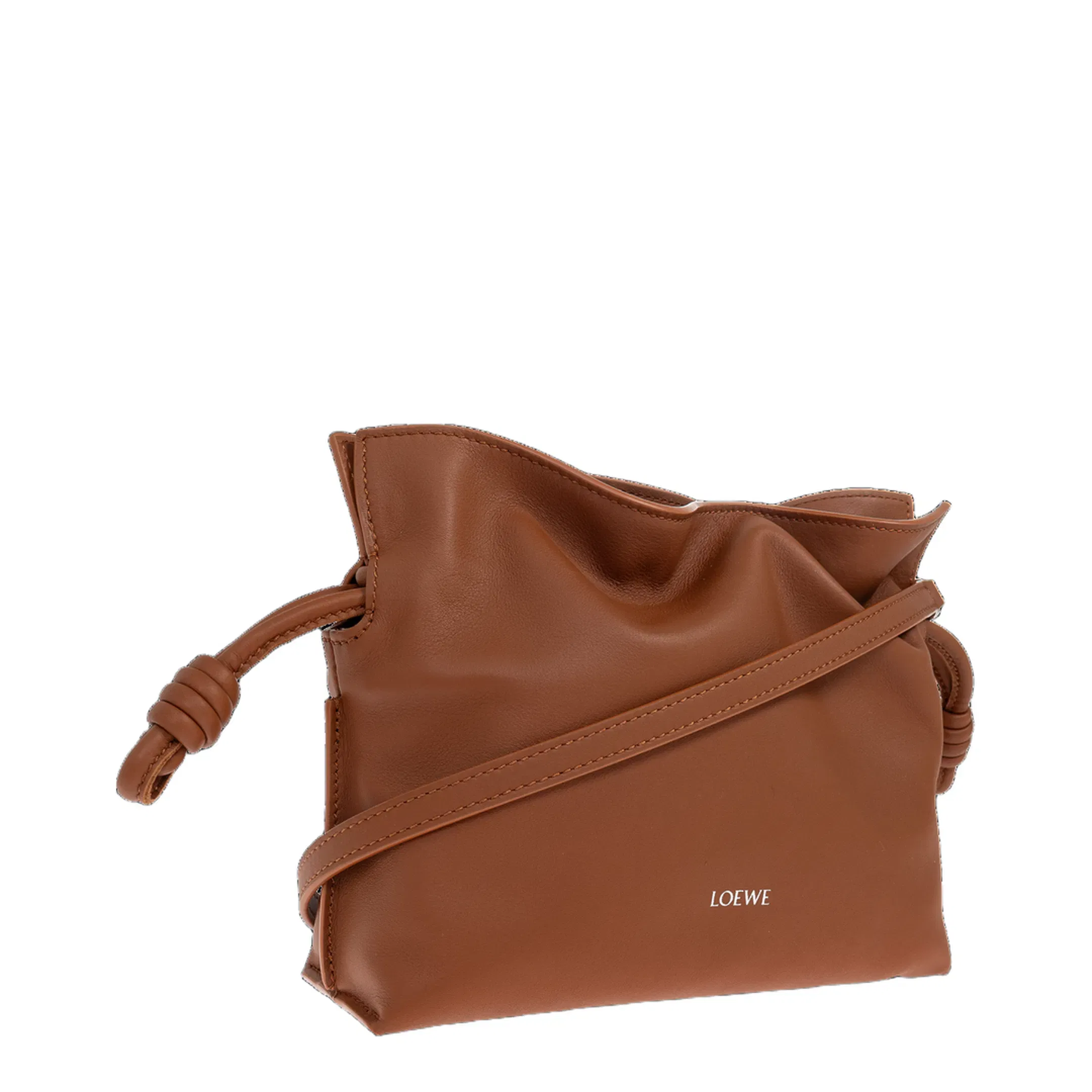 Flamenco Mini Calfskin Clutch Bags - Brown