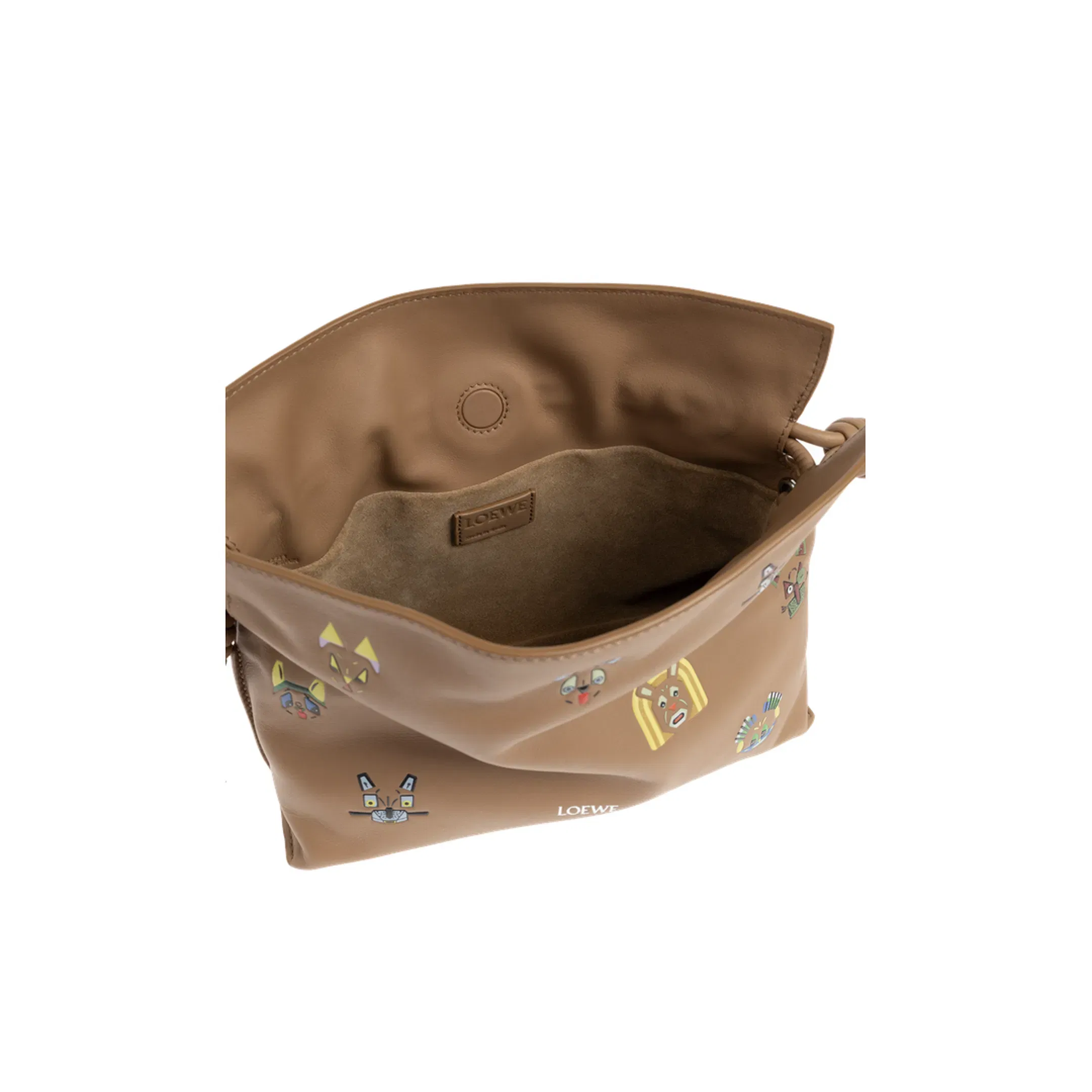 Flamenco Mini Calfskin Clutch Bags - Beige