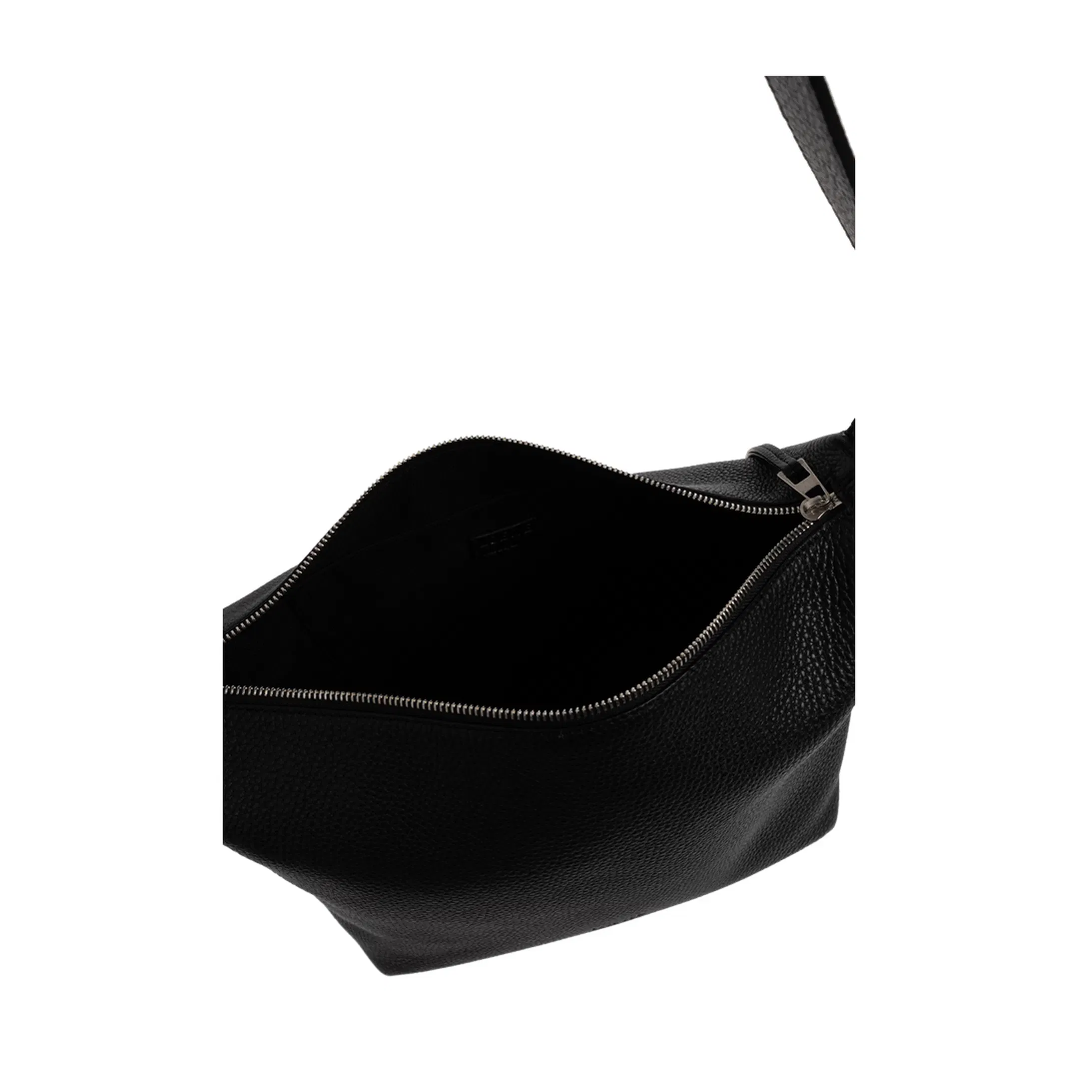 Loop Cubi Medium Calfskin Shoulder Bag - Black