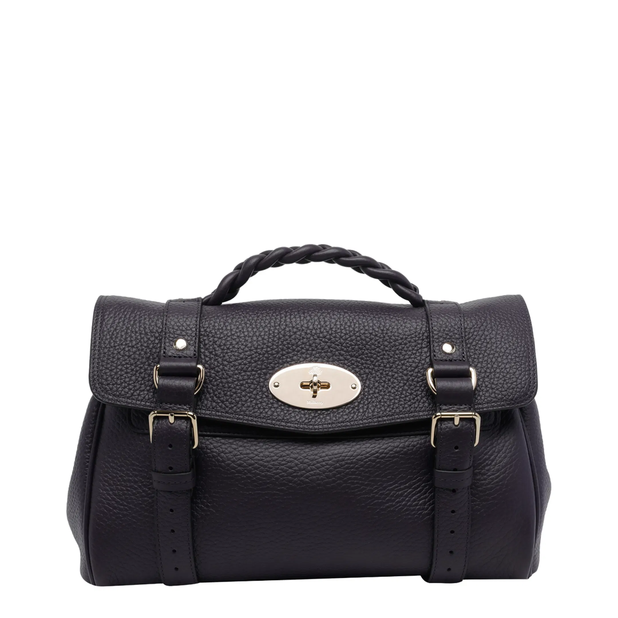 Alexa Calfskin Handbag - Purple
