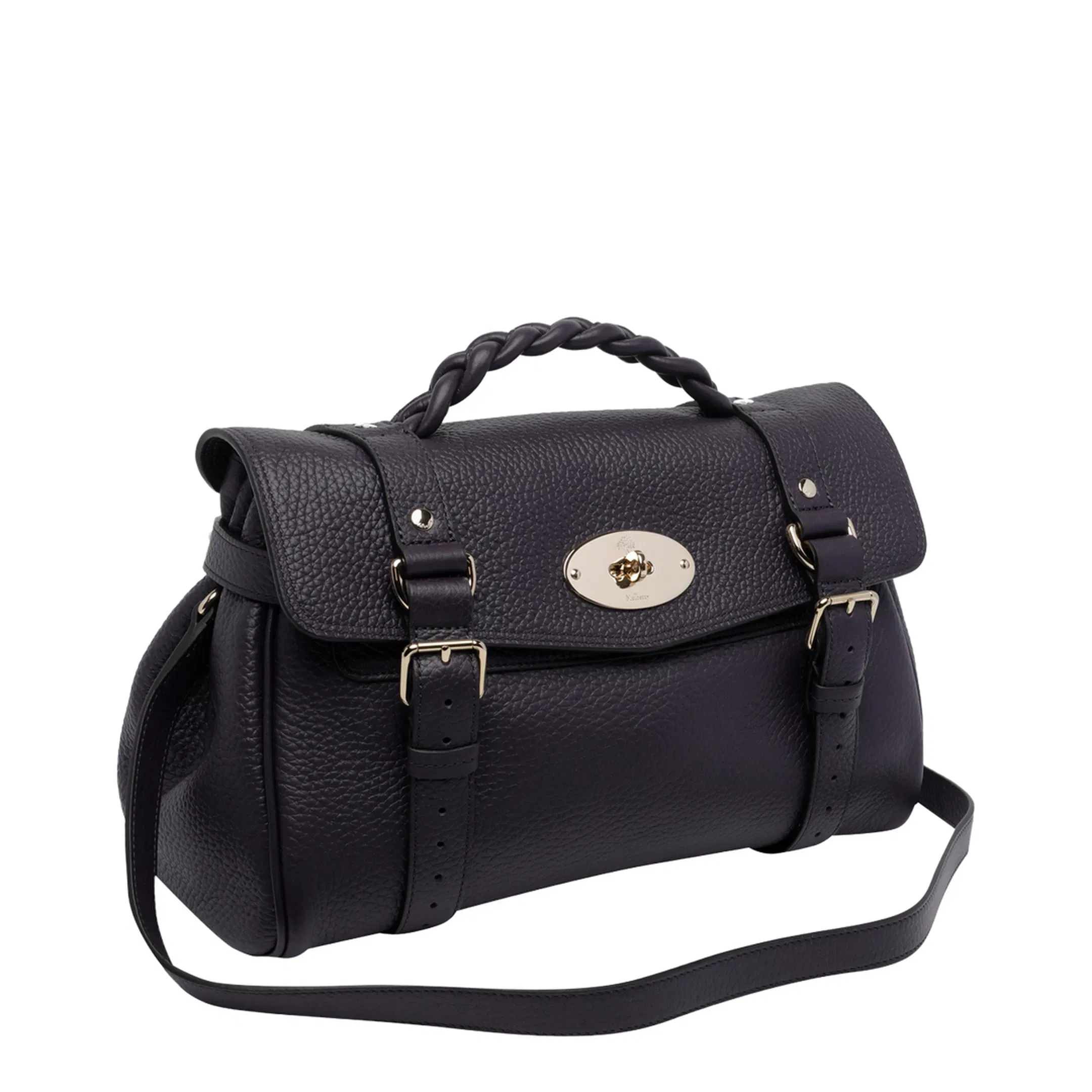 Alexa Calfskin Handbag - Purple