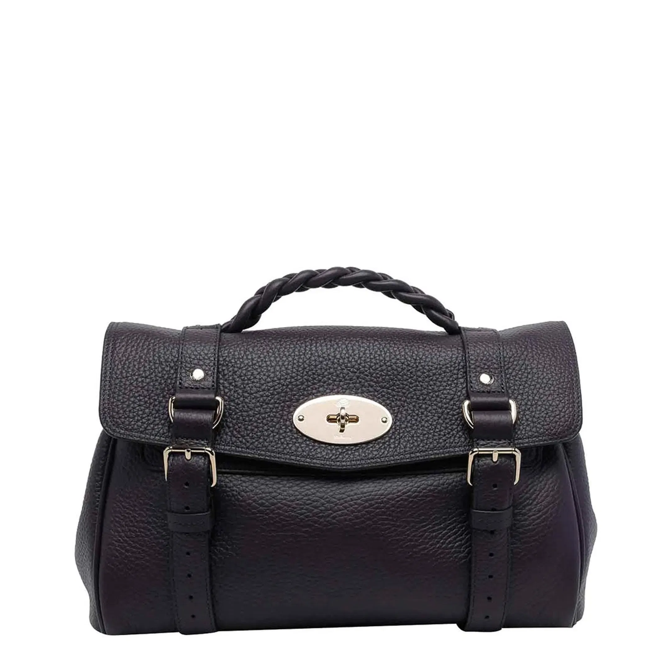 Alexa Calfskin Handbag - Purple