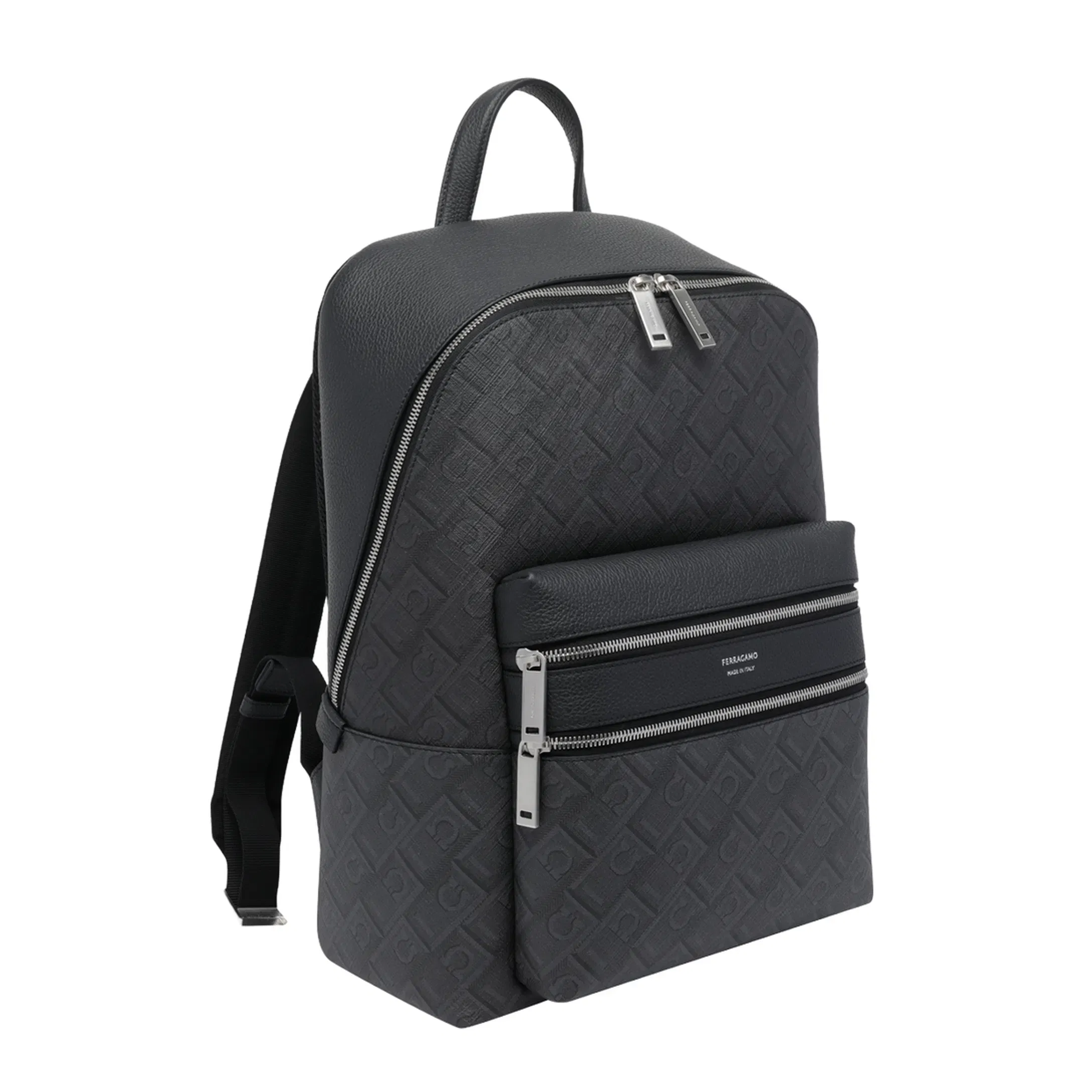 Monogram Calfskin Backpack - Black/Grey