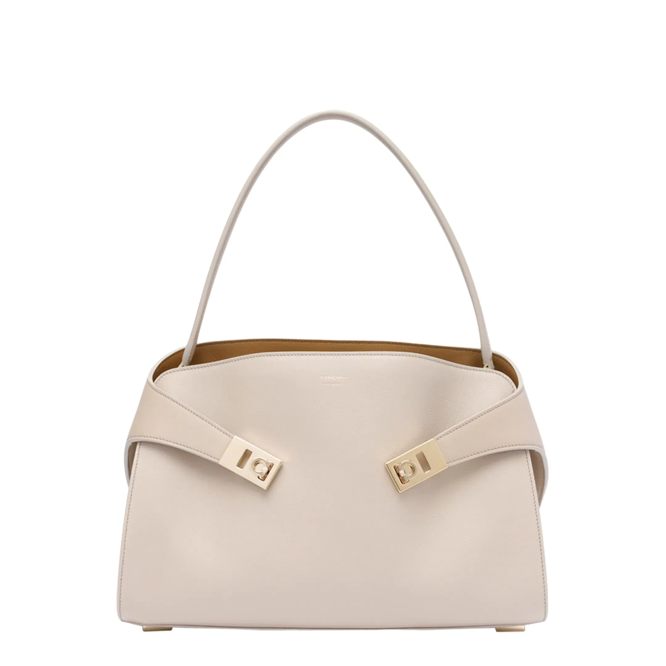 Hug Leather Handbag - Natural