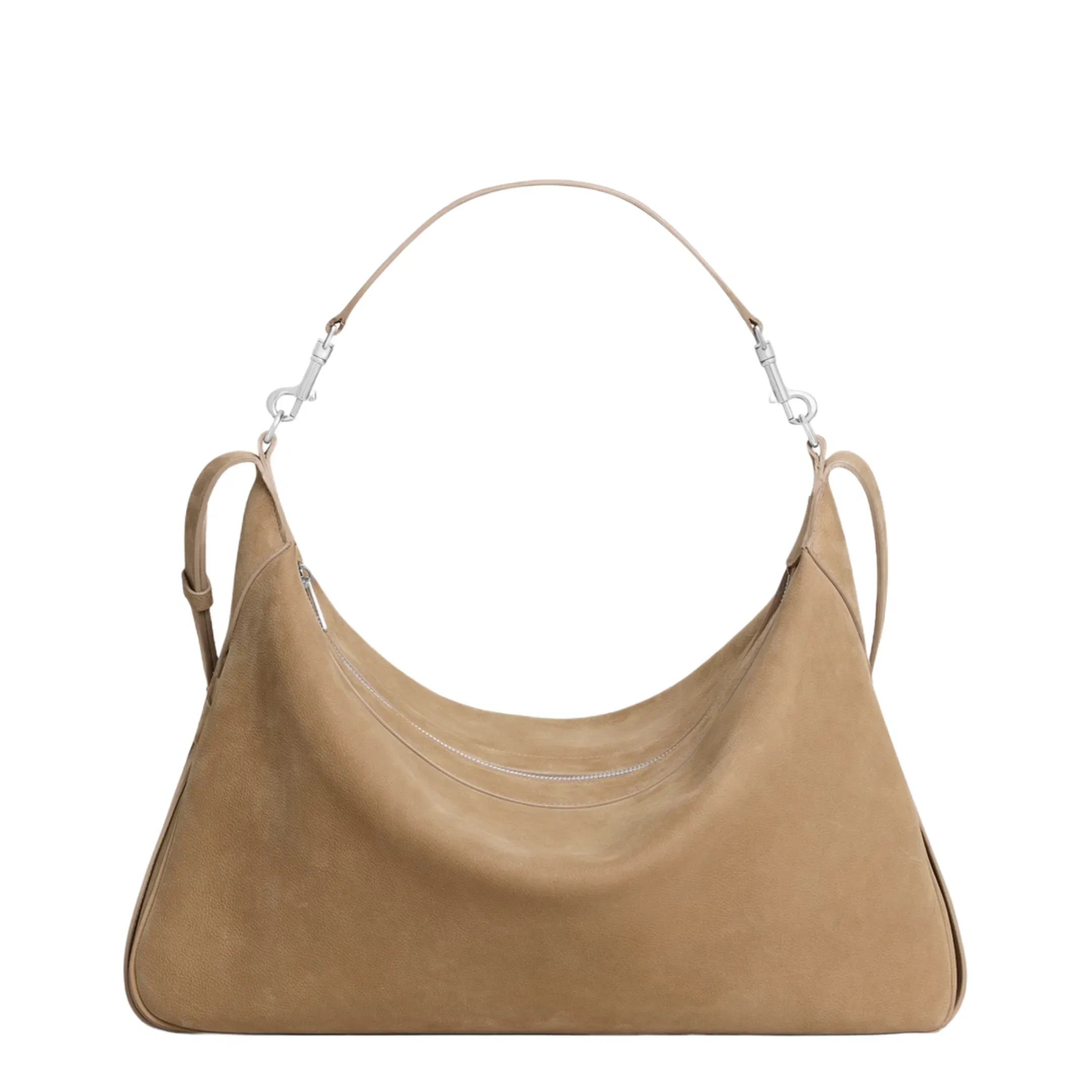 Large Romy Calfskin Shoulder Bag - Brown Sepia