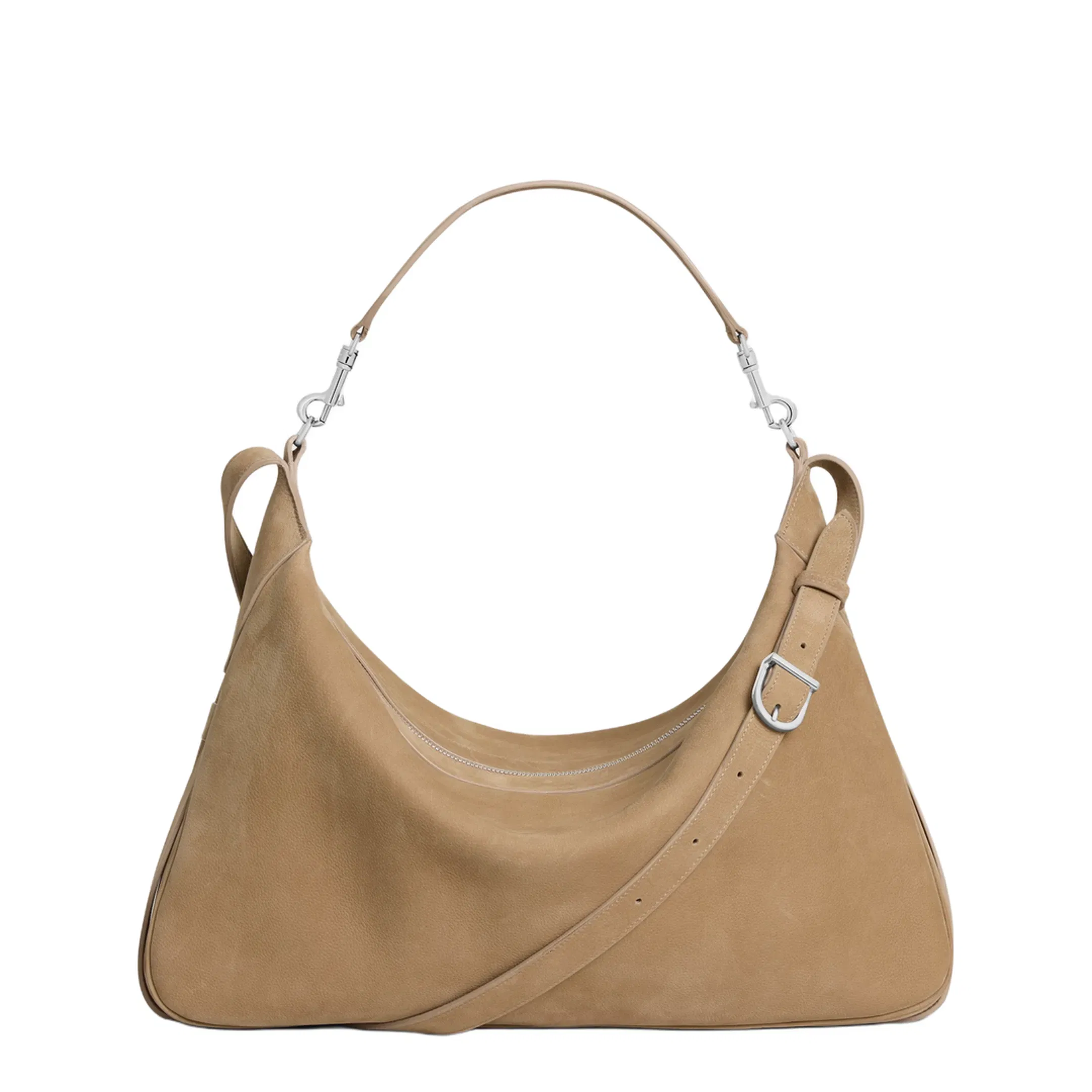 Large Romy Calfskin Shoulder Bag - Brown Sepia