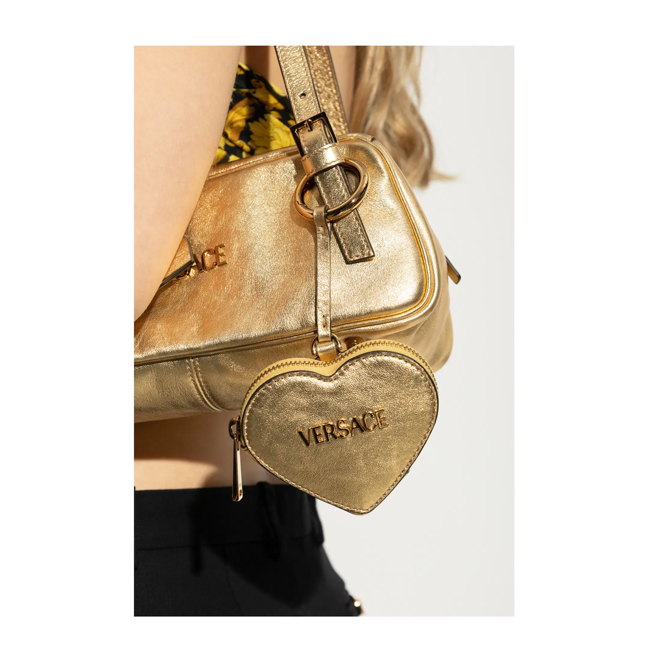 Zipped Keychain Pouch - Gold