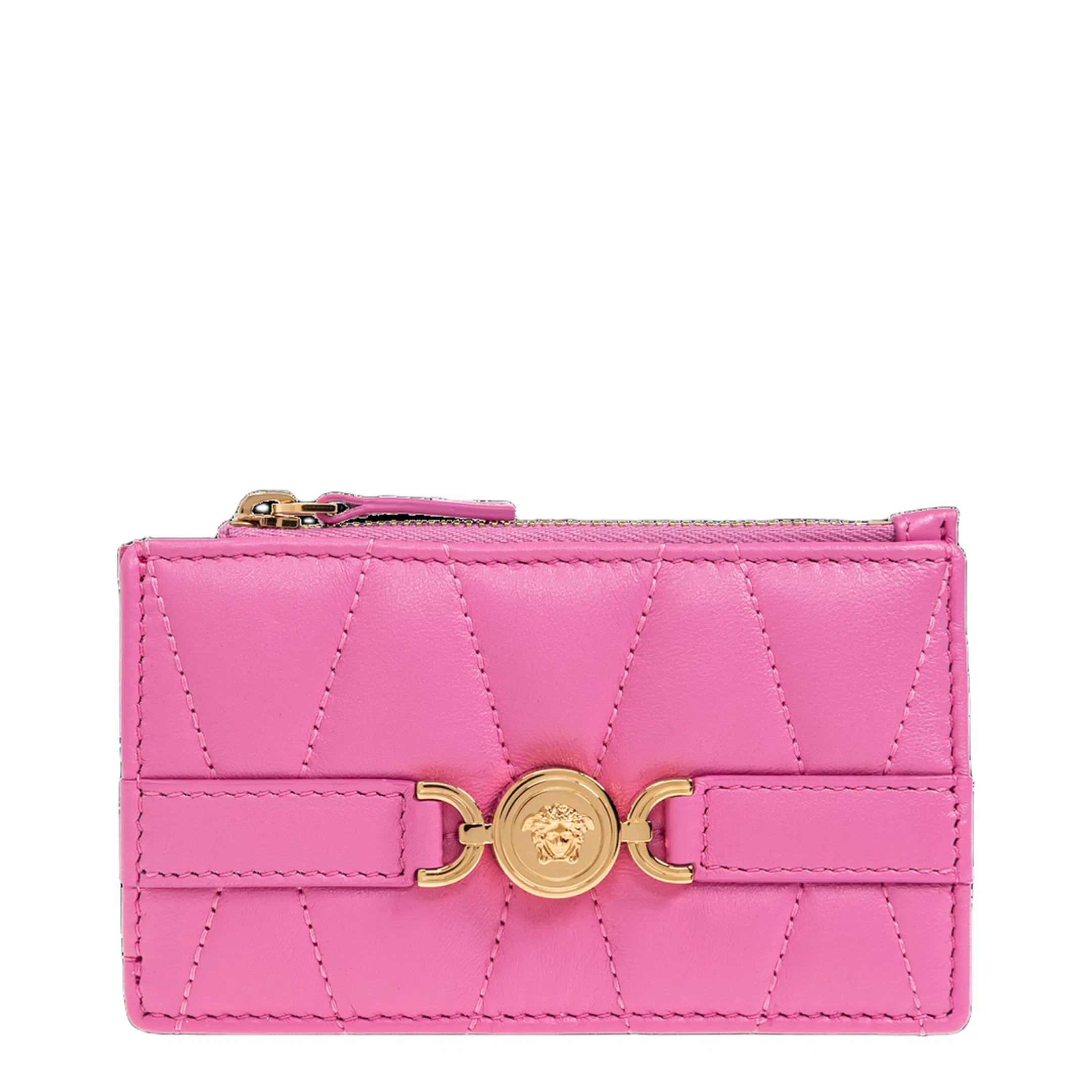 Medusa '95 Quilted Nappa Card Holder - Pink