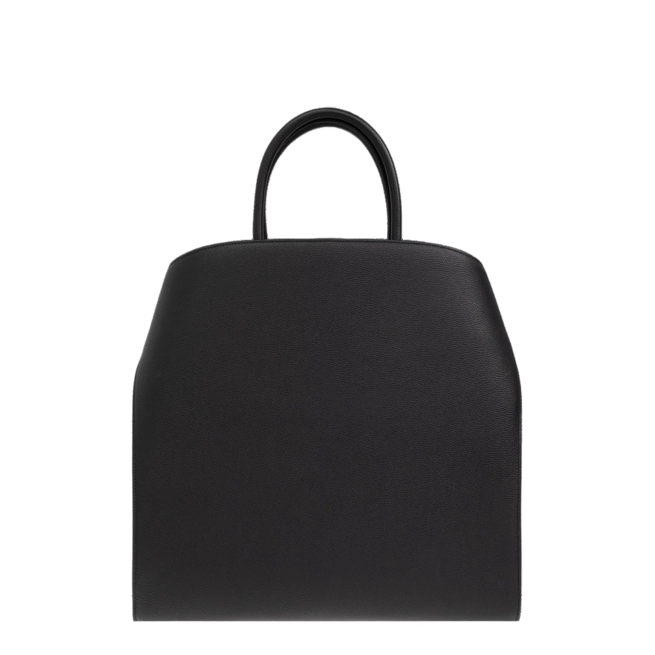 Hug Leather Tote Bag - Black