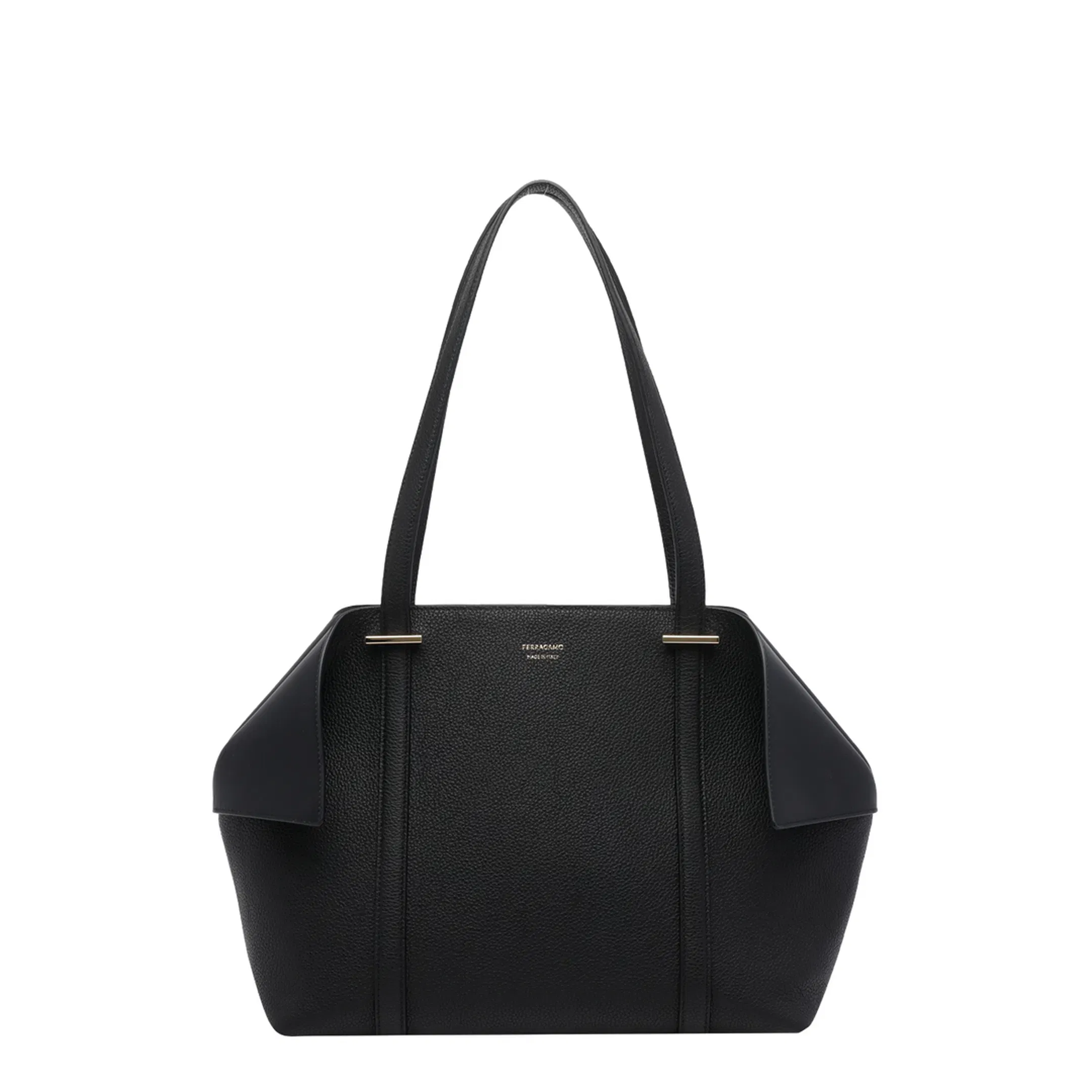 Folded Medium Tote Bag - Black