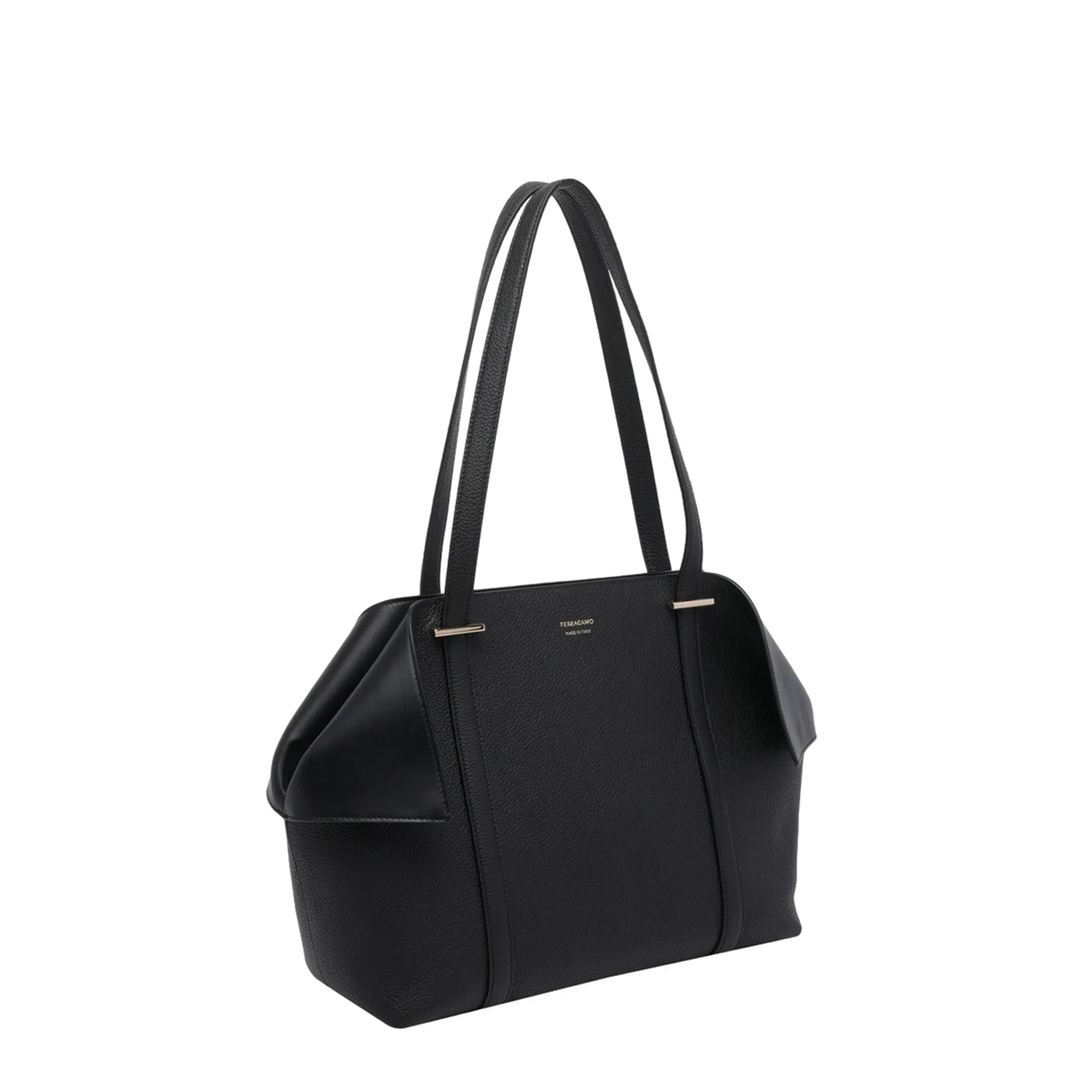 Folded Medium Tote Bag - Black