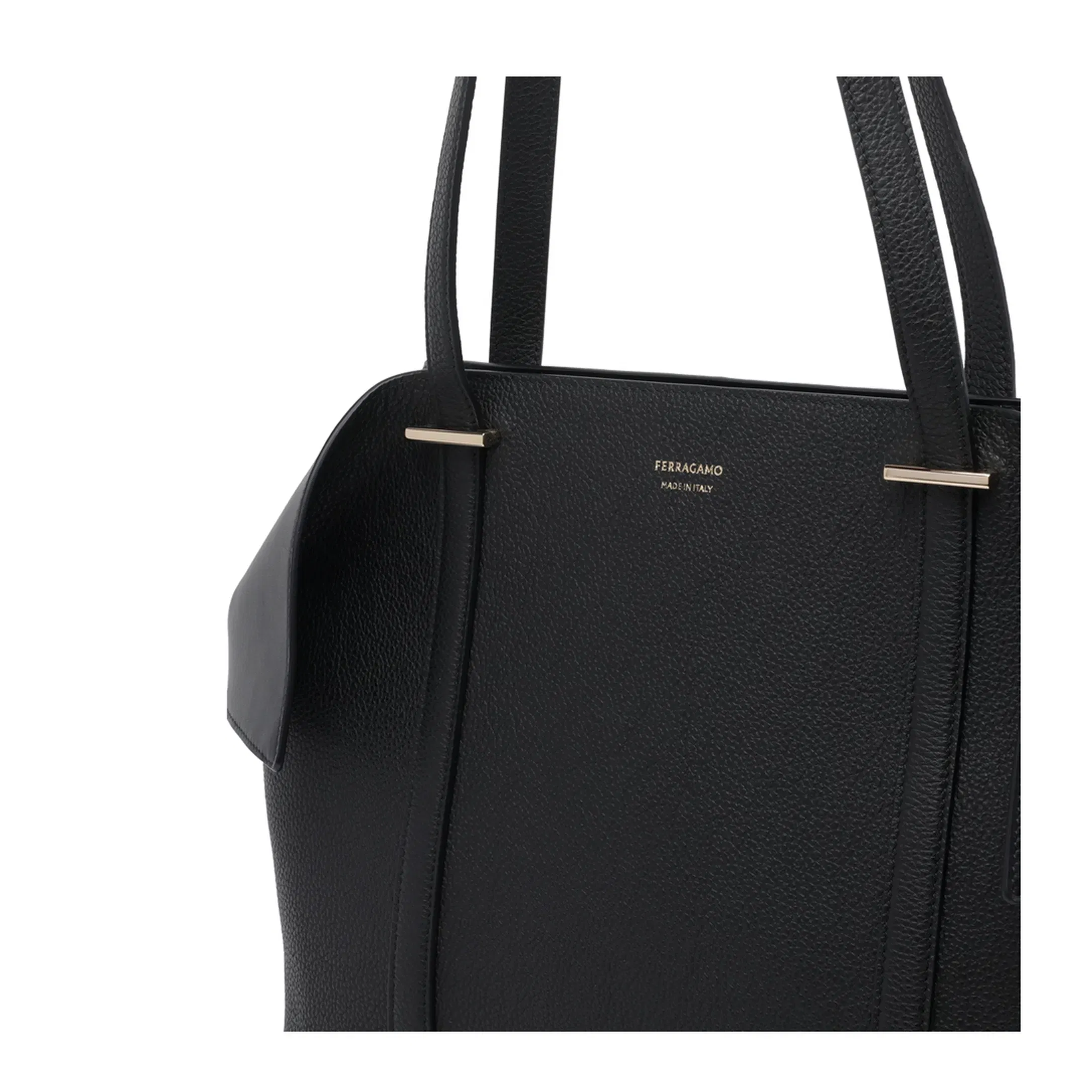 Folded Medium Tote Bag - Black