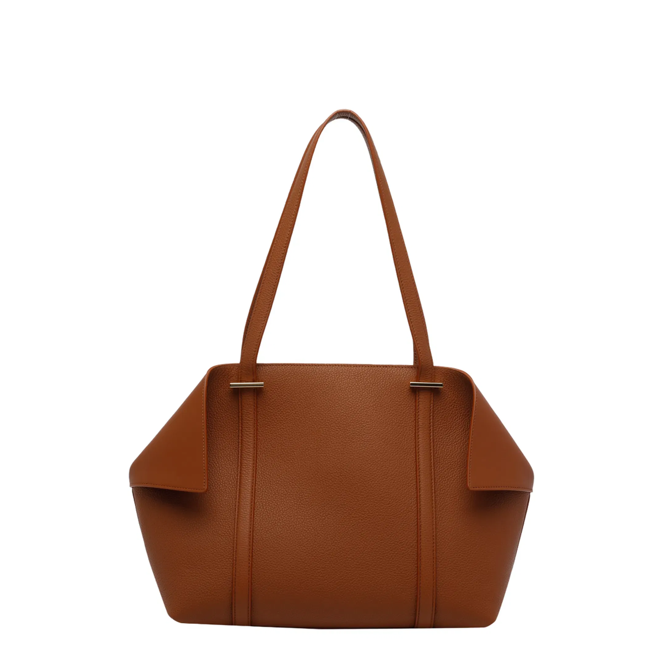 Folded Medium Tote Bag - Natural Brown