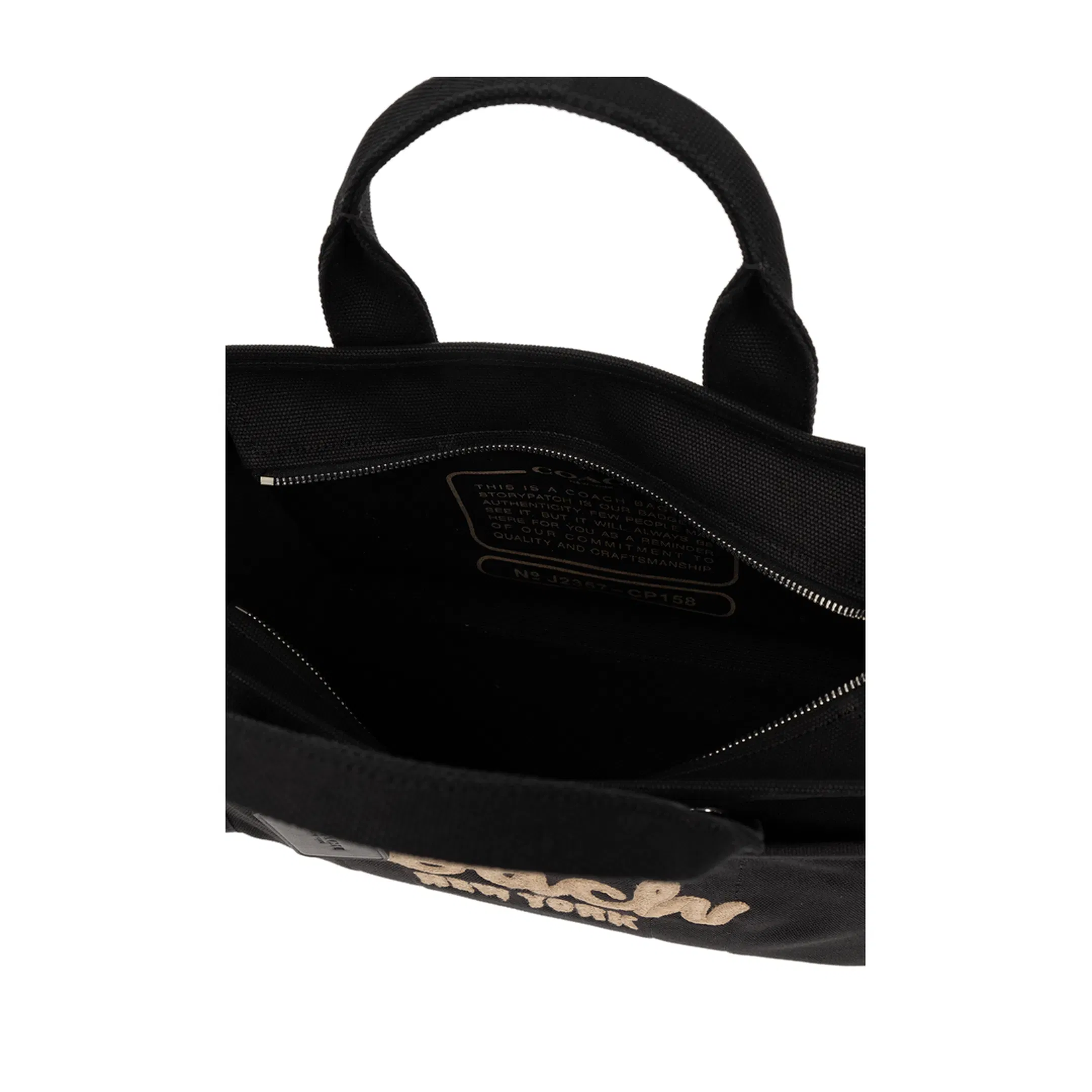 Logo Canvas Cargo Tote Bag - Black