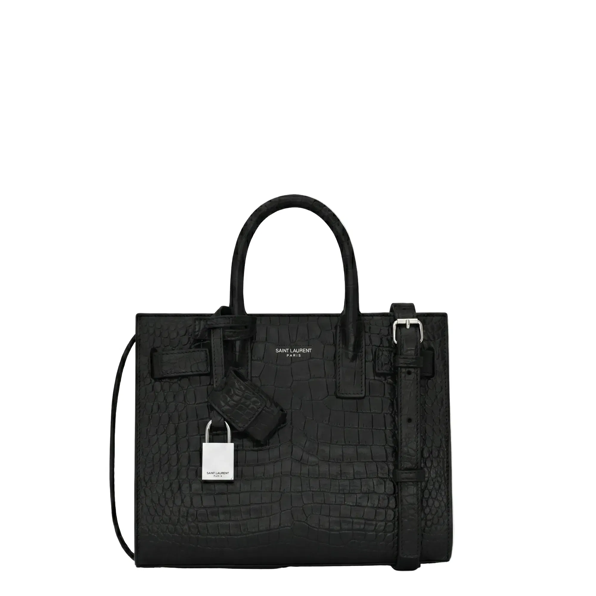Sac De Jour Nano Leather Handbag- Black