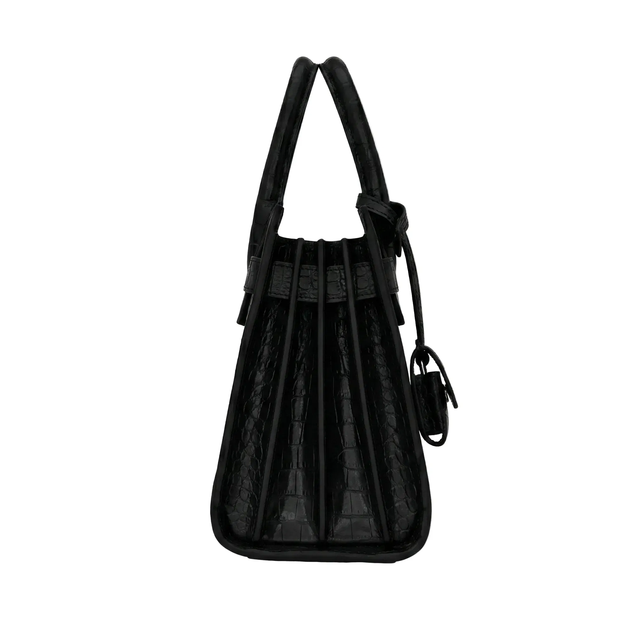 Sac De Jour Nano Leather Handbag- Black