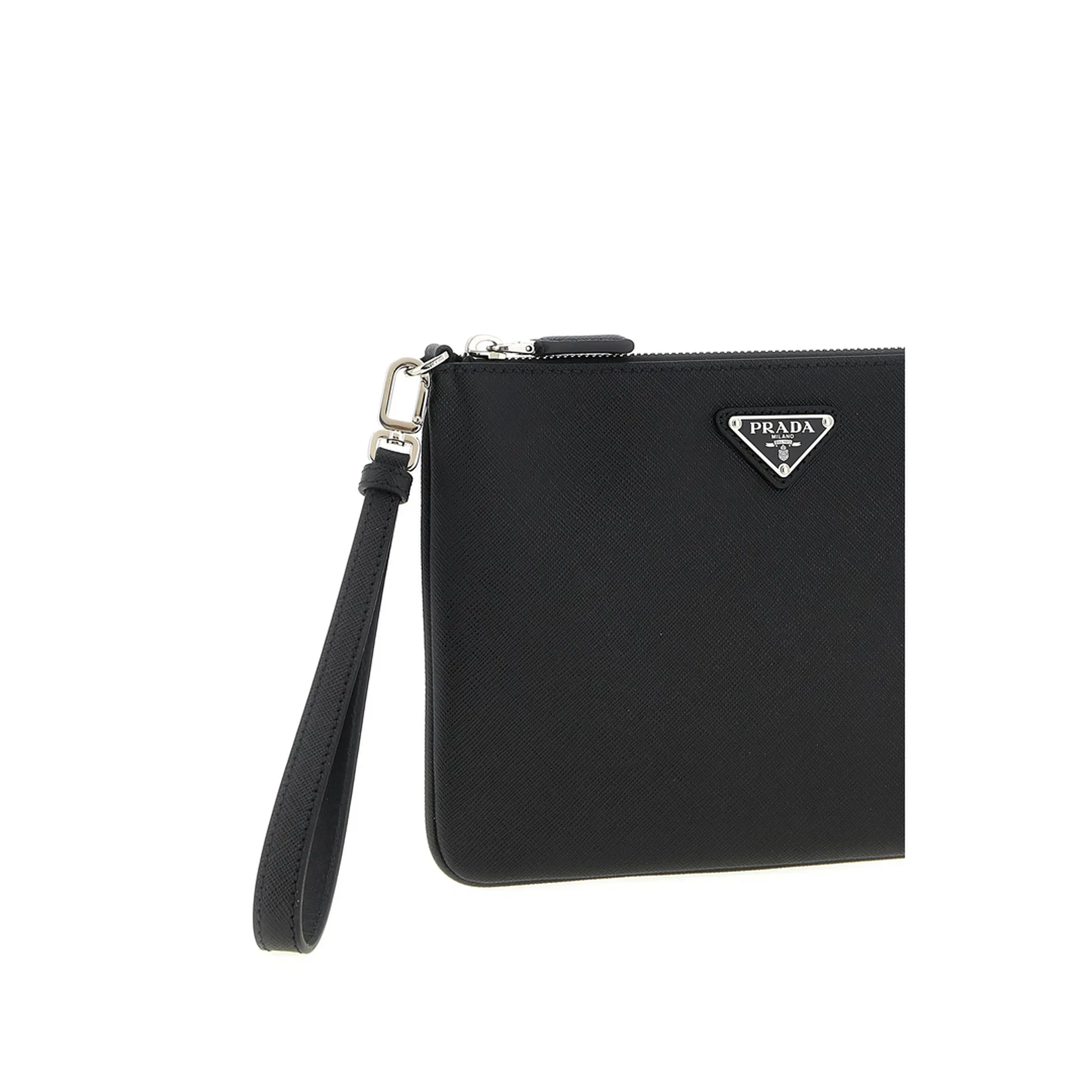 Saffiano Leather Clutch Bag