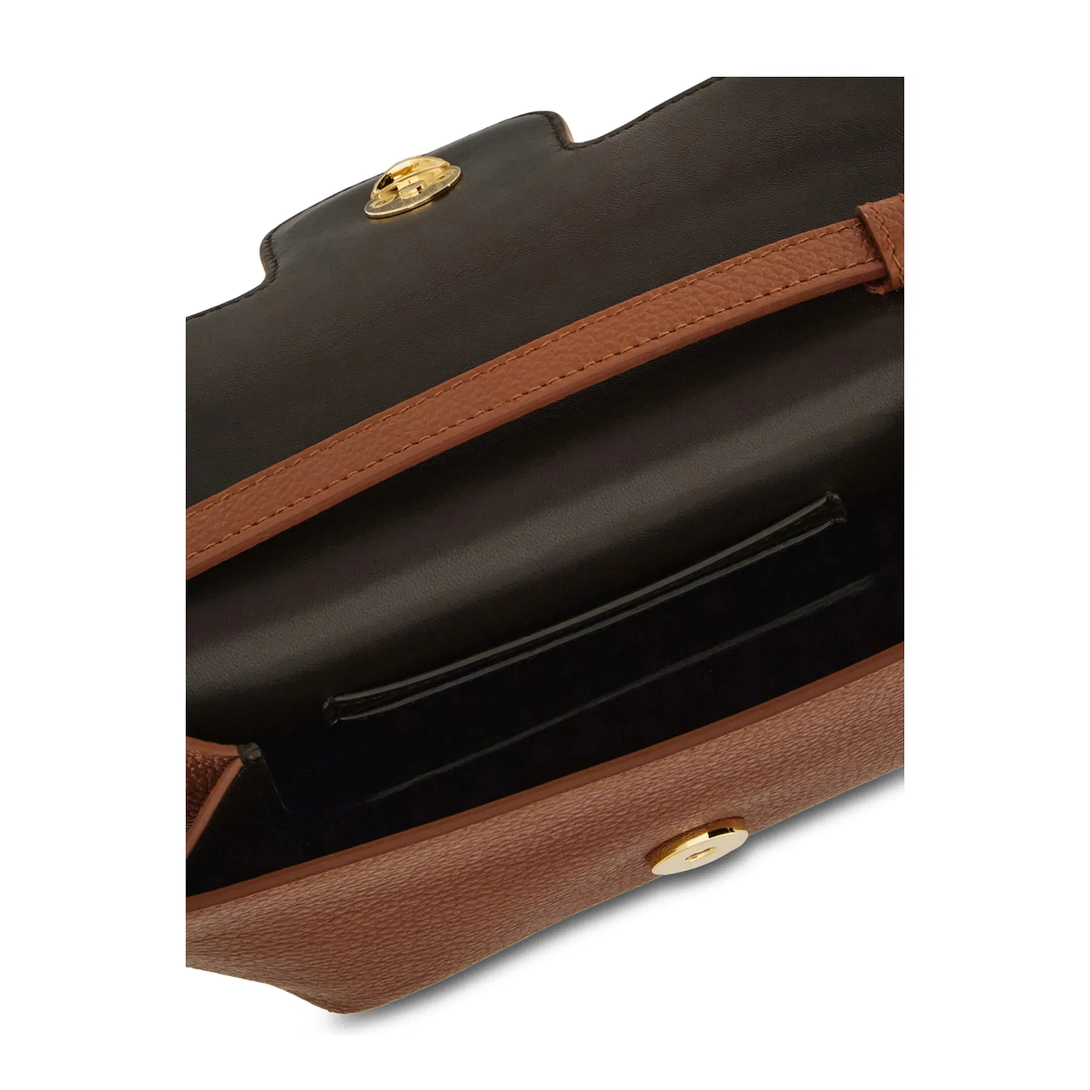 Double Gancini Mini Shoulder Bag - Brown
