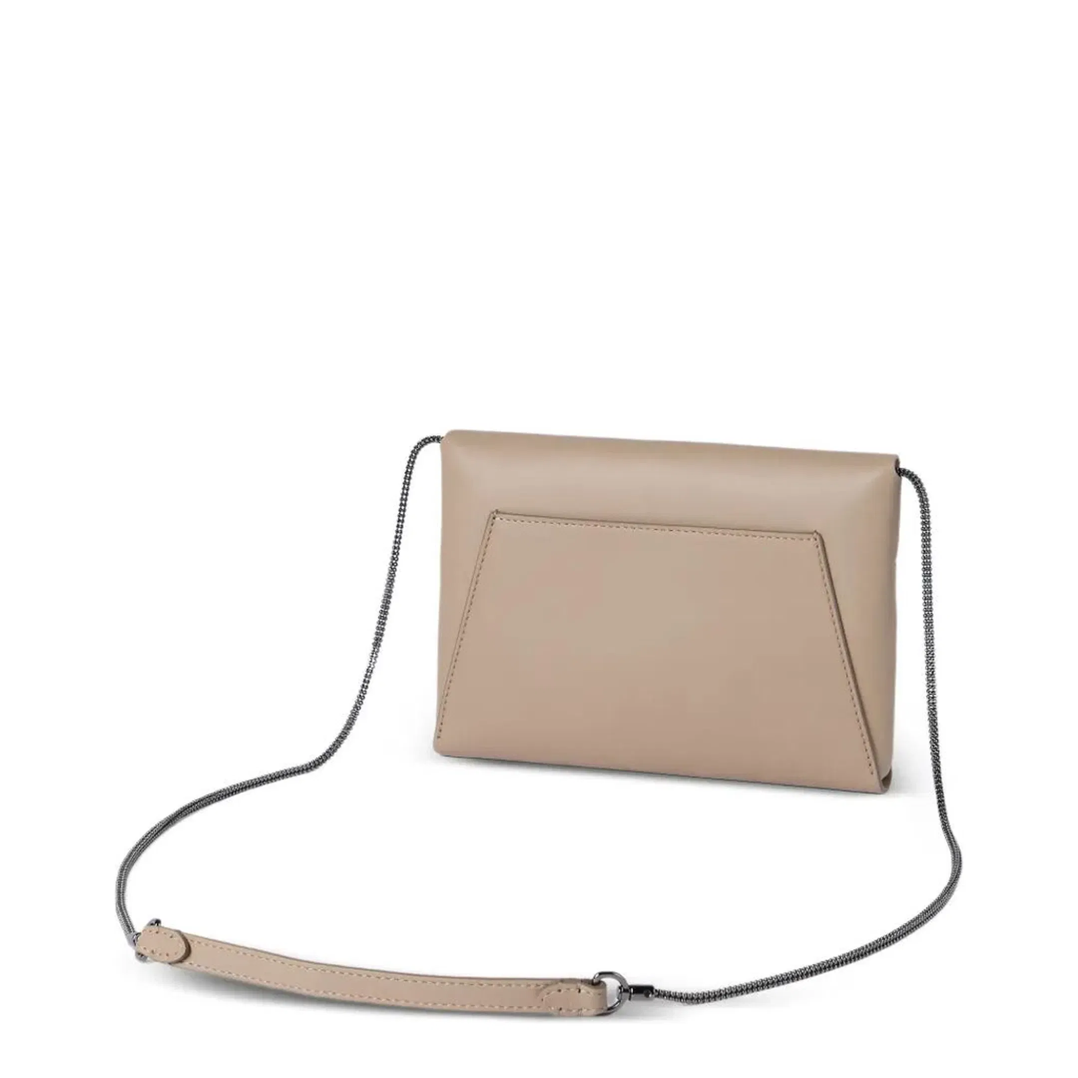 Calfskin Duo Pochette Clutch Bag - Buff