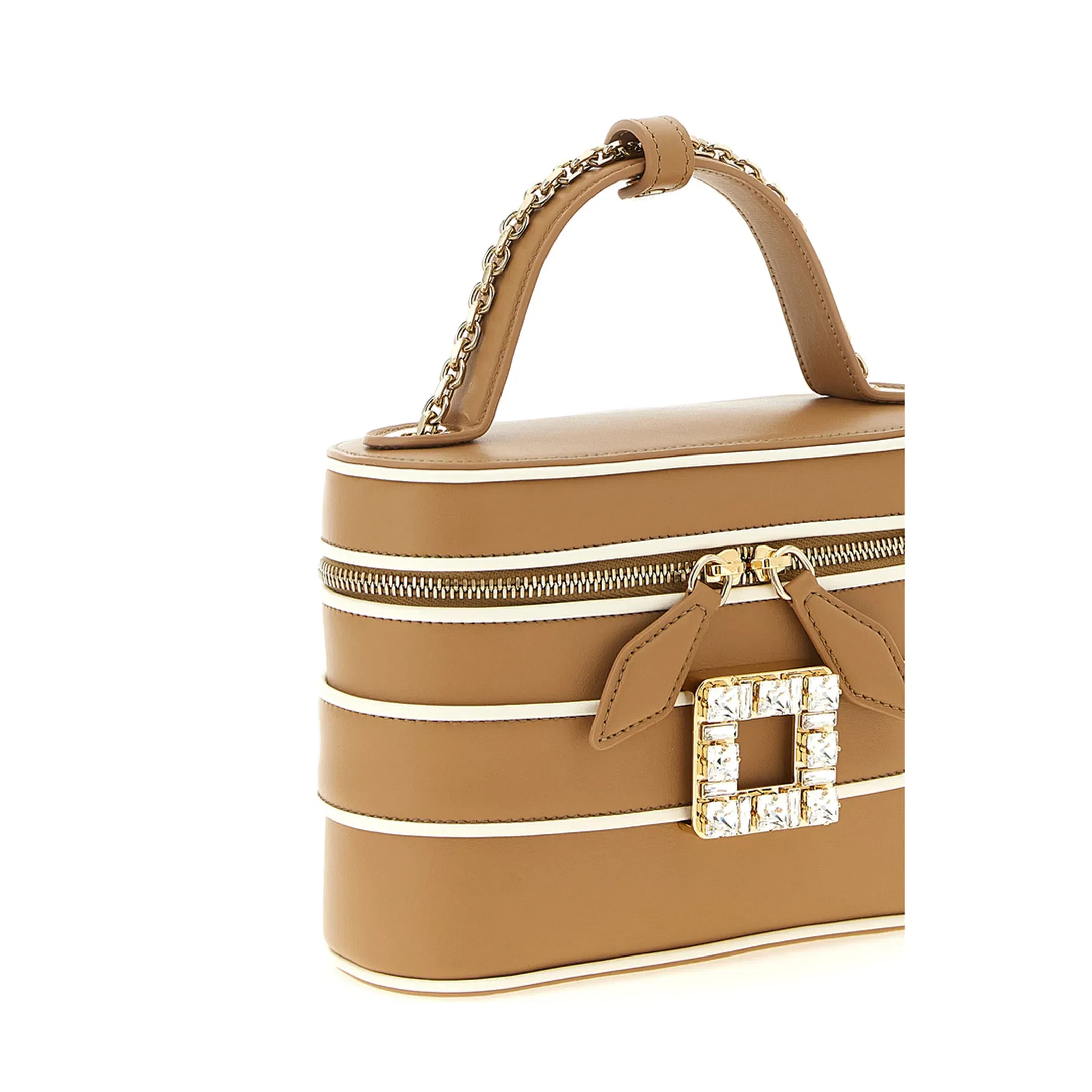 Vanity Très Vivier Micro Bag in Leather - Camel