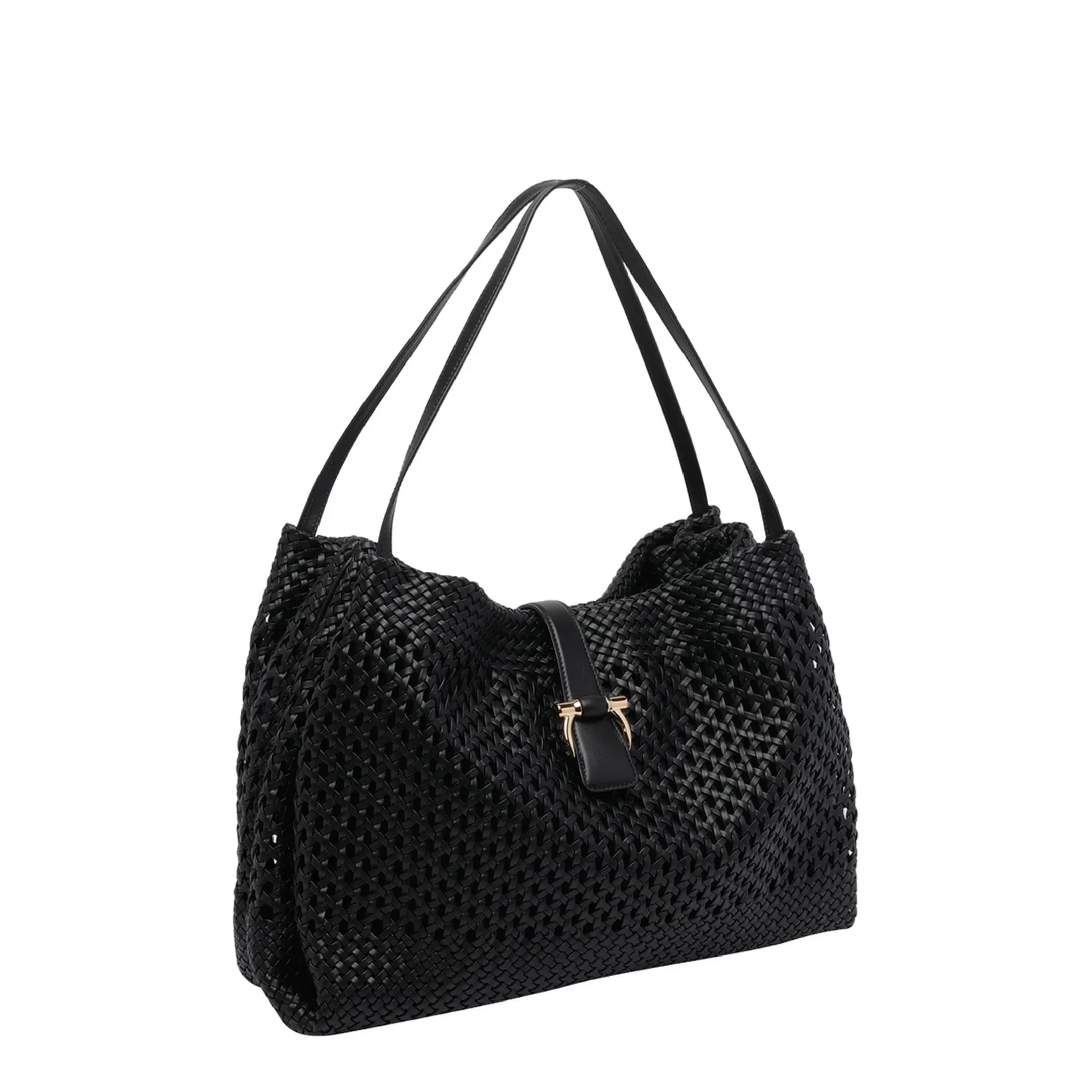 Large Leather Tote Bag - Black
