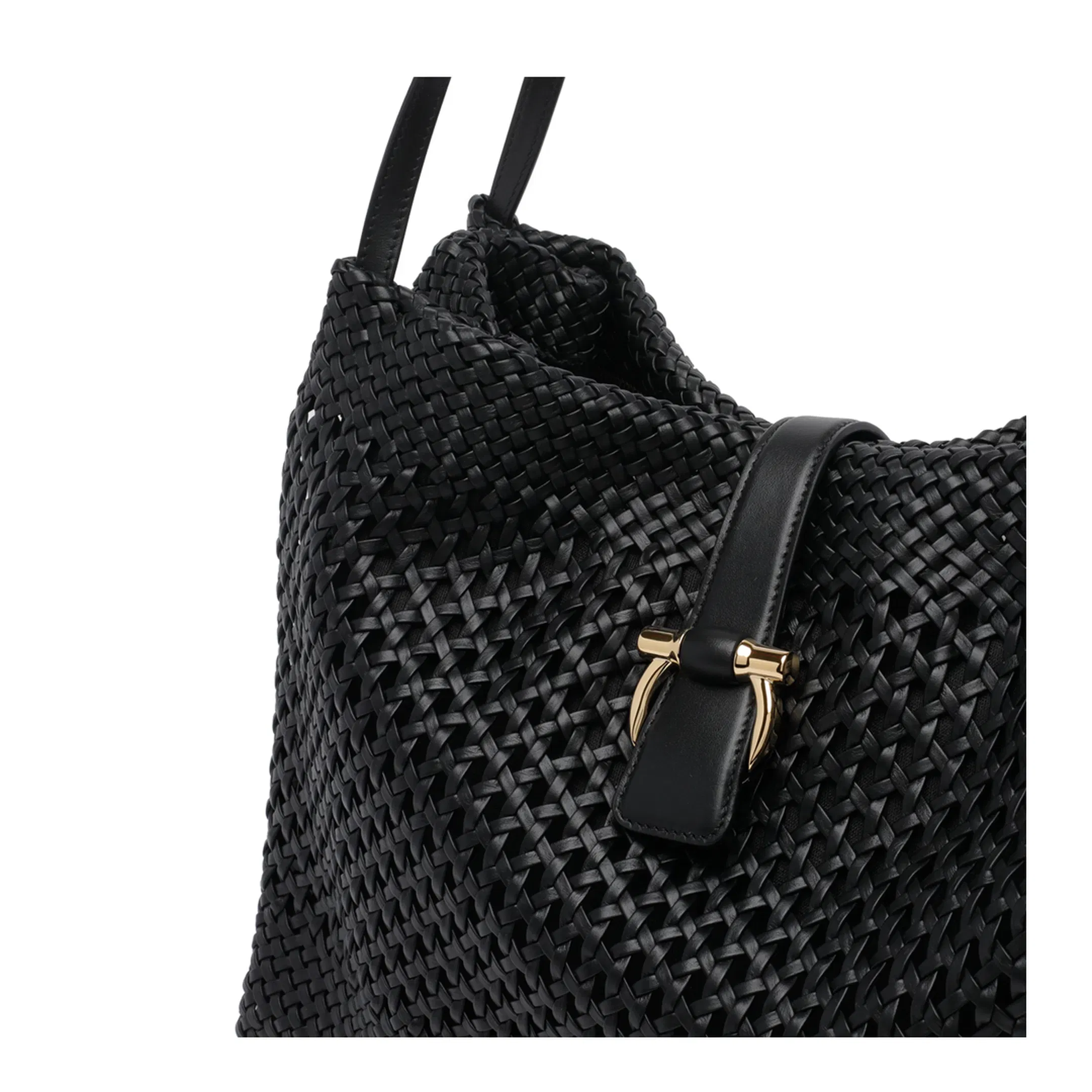 Large Leather Tote Bag - Black
