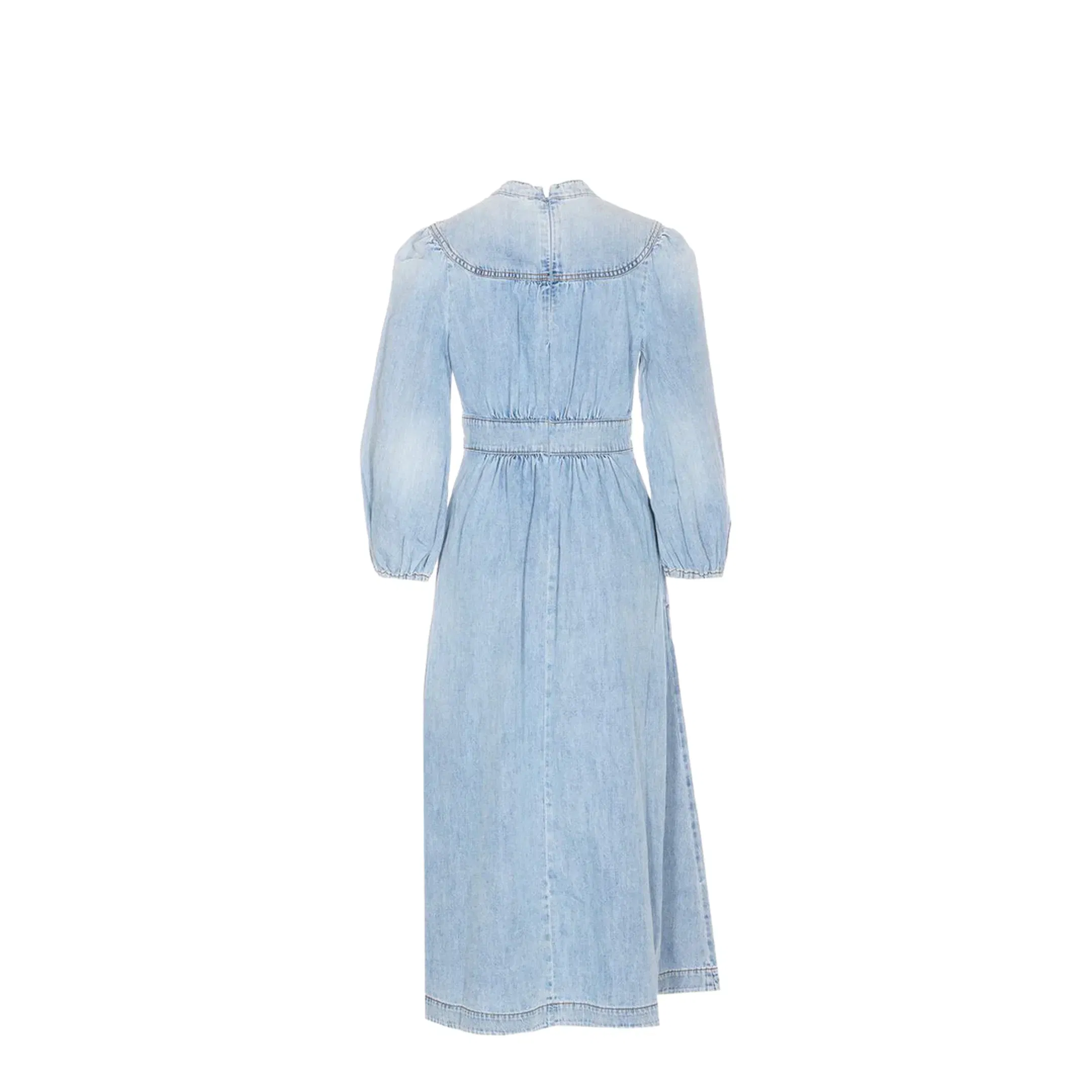 Denim Midi Dress - Blue