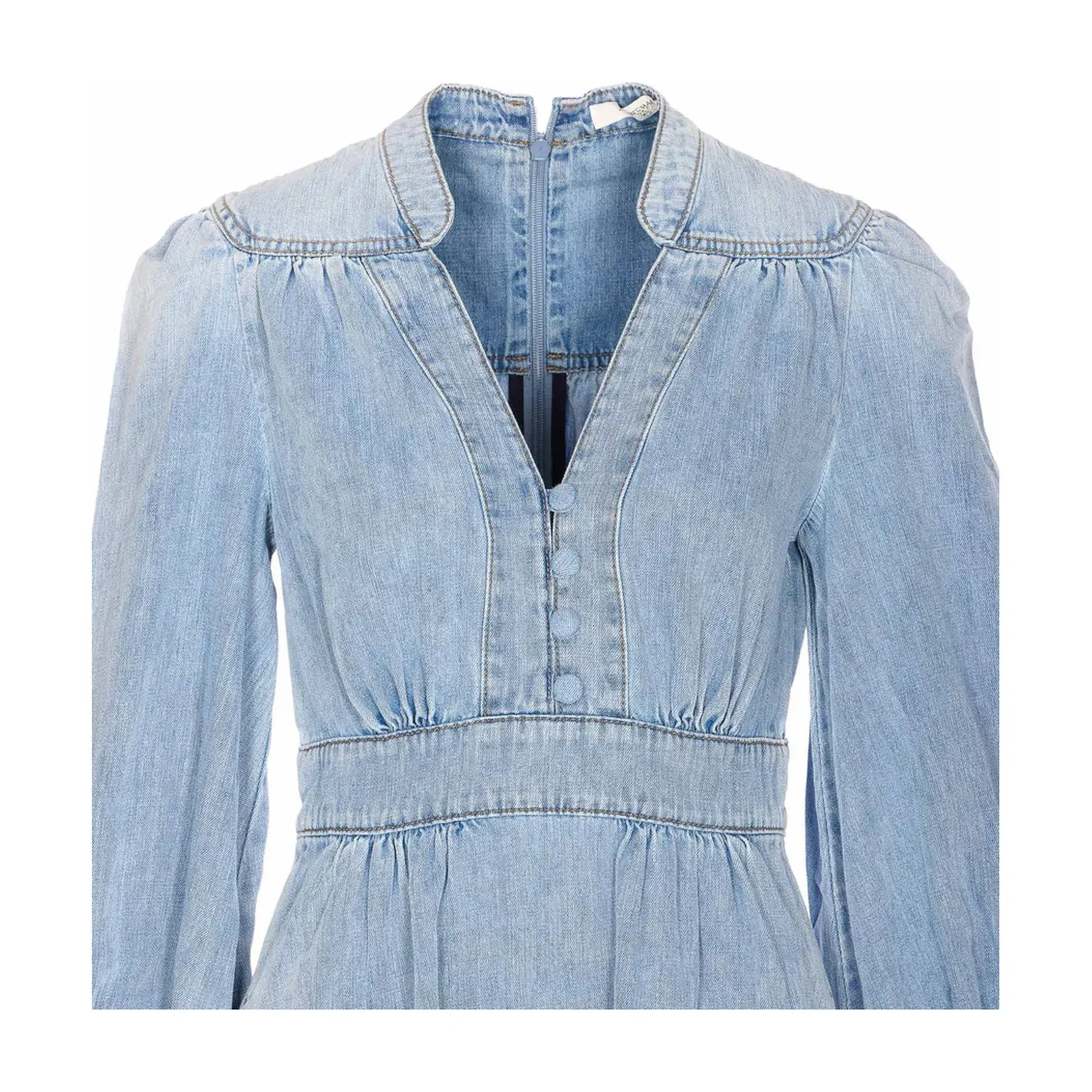 Denim Midi Dress - Blue