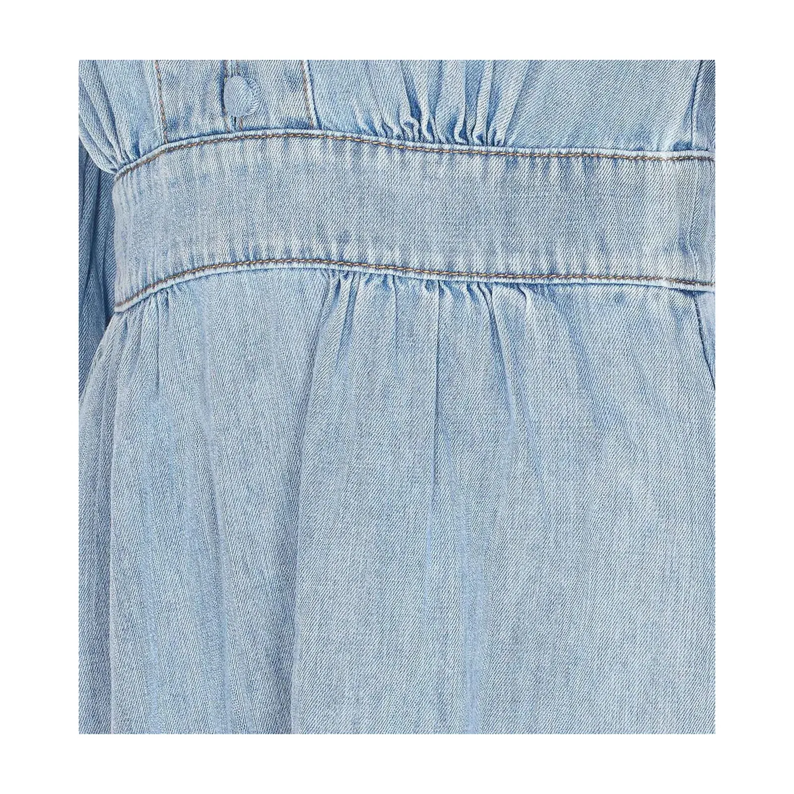Denim Midi Dress - Blue
