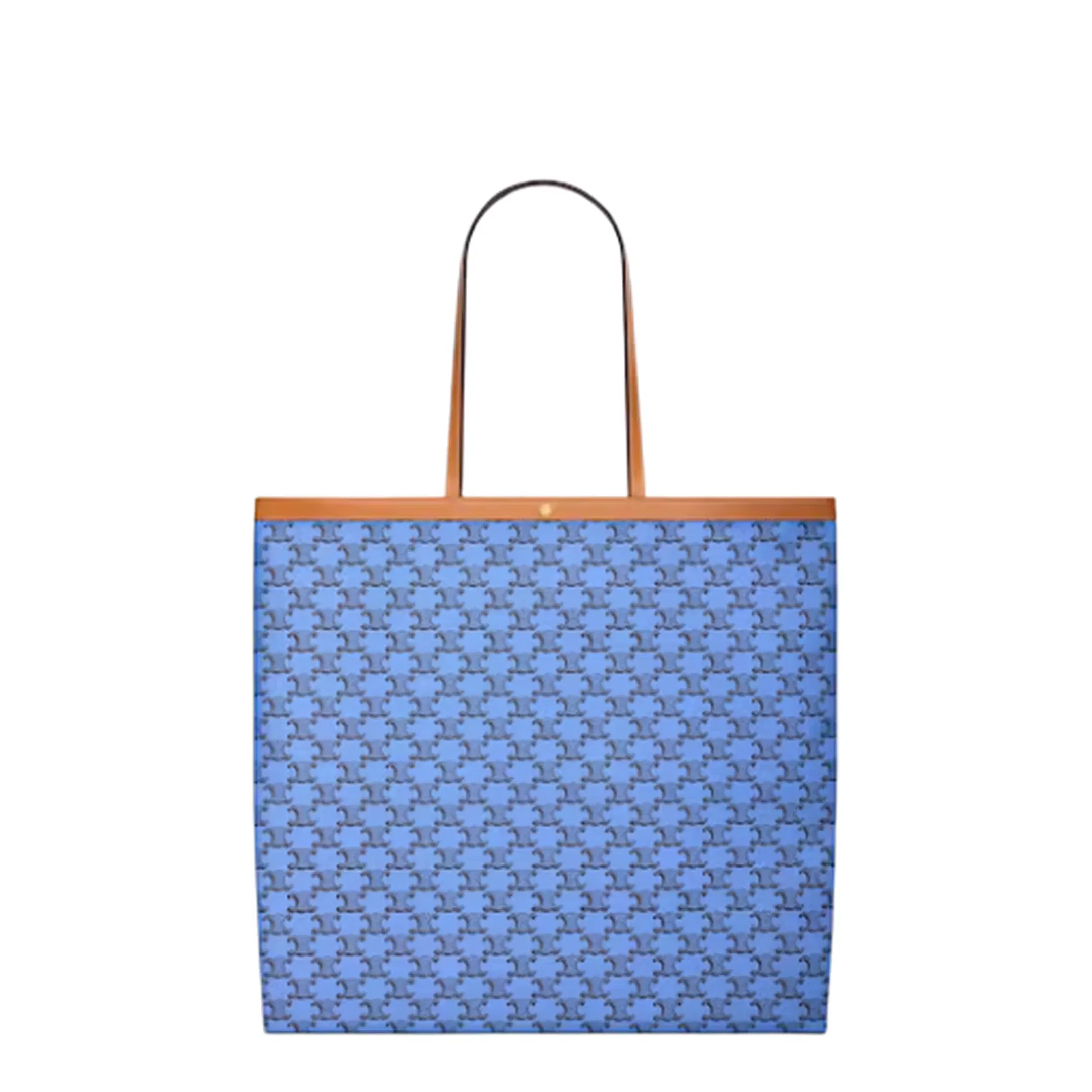Triomphe Large Flat Canvas Shopper - Blue