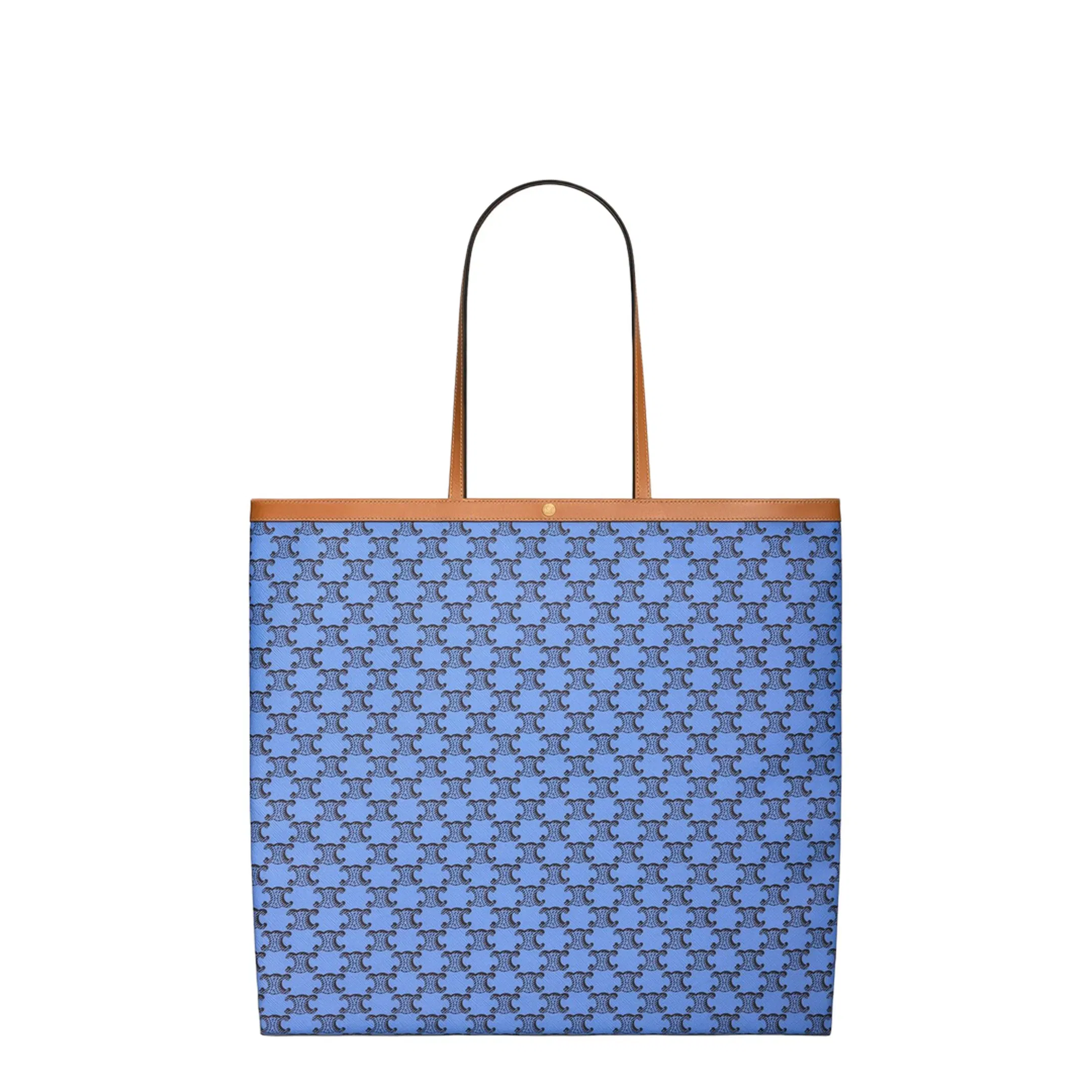 Triomphe Large Flat Canvas Shopper - Blue