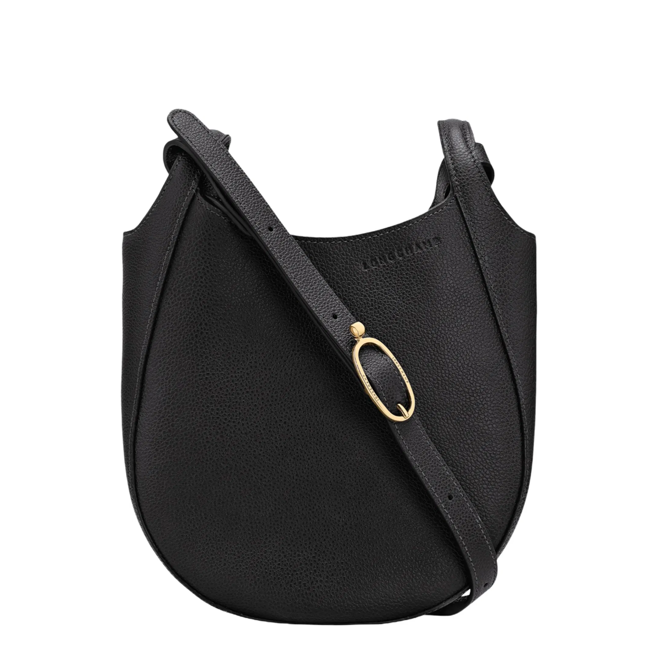 Le Foulonné S Leather Crossbody Bag - Black