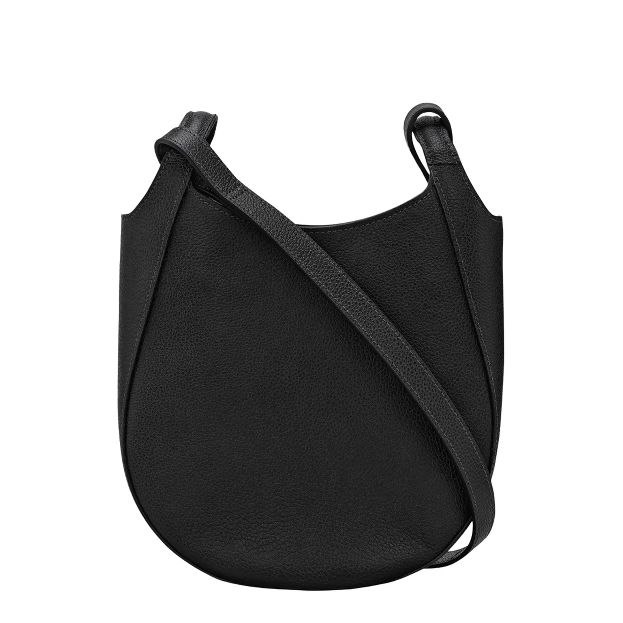 Le Foulonné S Leather Crossbody Bag - Black